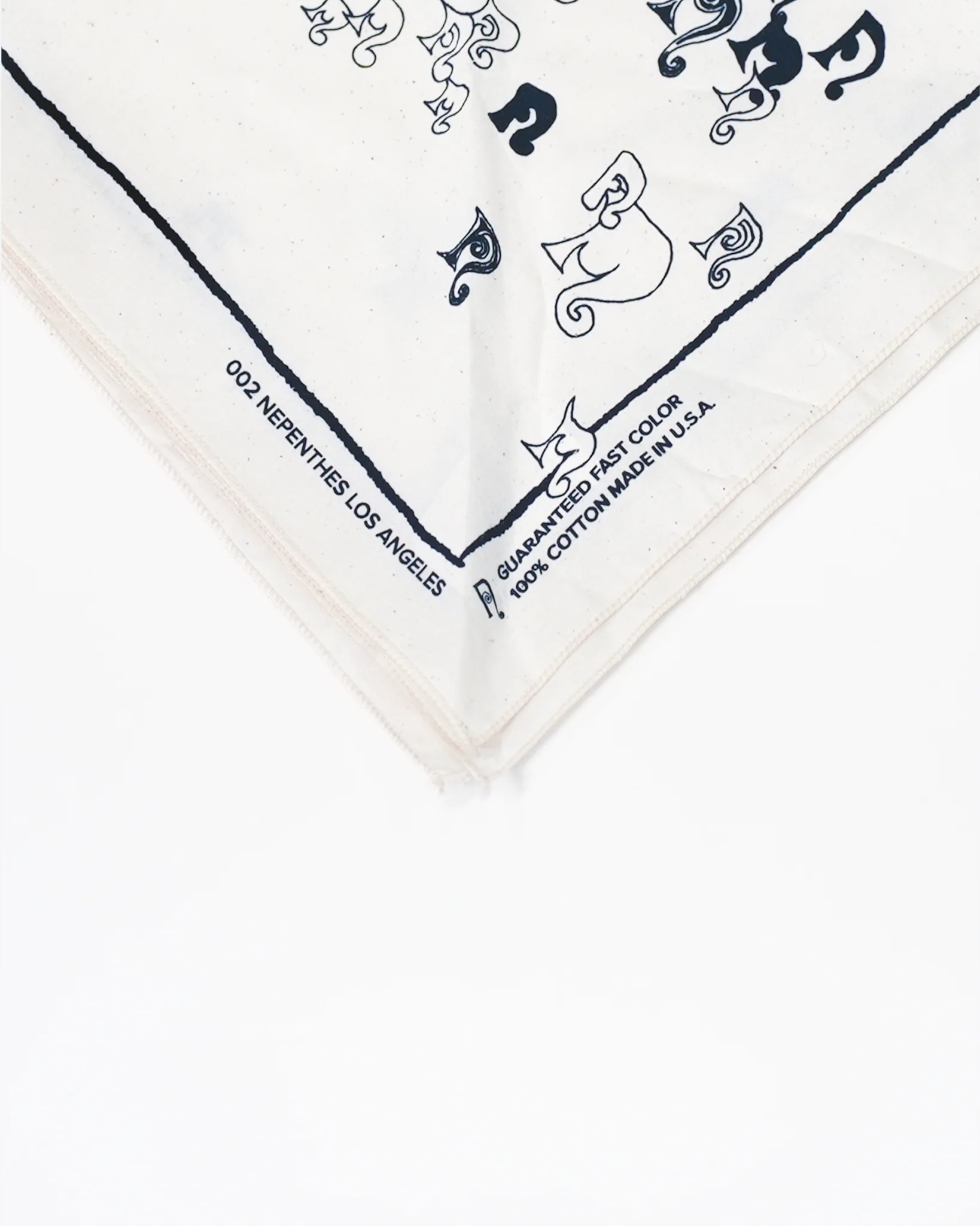 Nepenthes Los Angeles - 1-Year Anniversary Bandana - Scattered "N" - Natural - Image 2