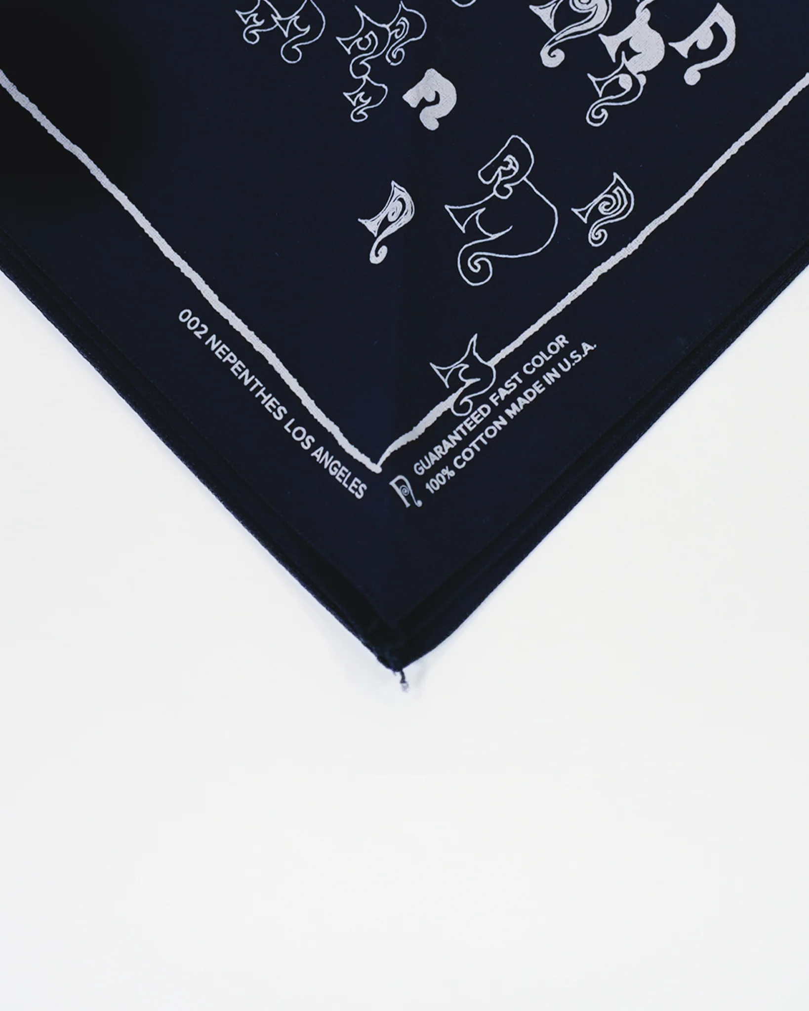 Nepenthes Los Angeles - 1-Year Anniversary Bandana - Scattered "N" - Navy - Image 2