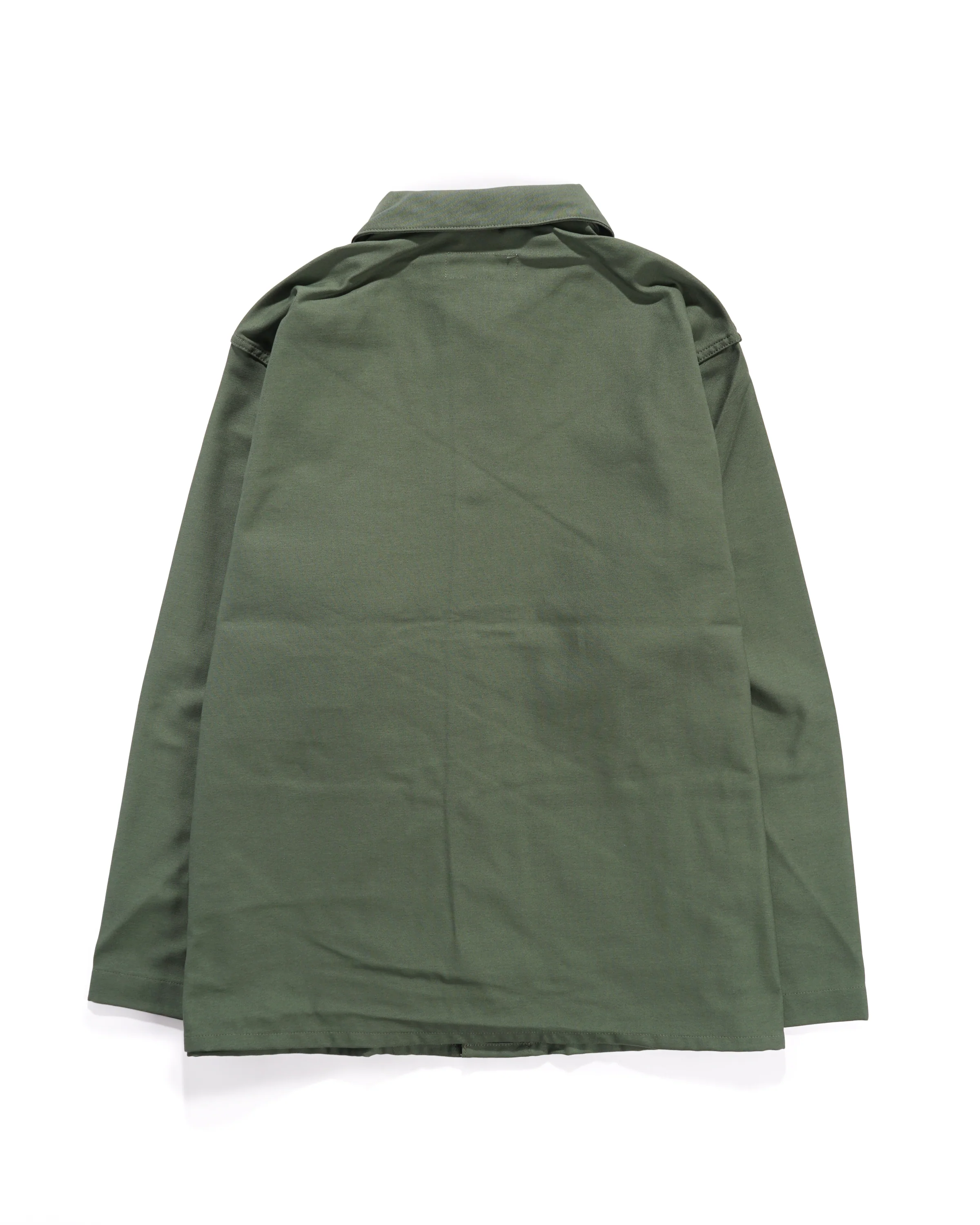 Utility Jacket - Olive Cotton Reverse Sateen - Image 5