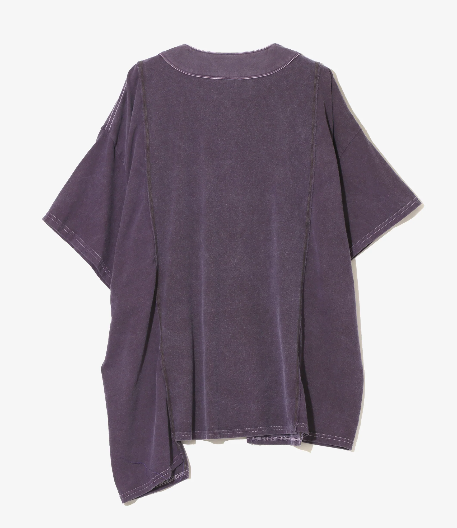 3 Cut Wide Baseball Tee - Purple - Over Dye - Image 4