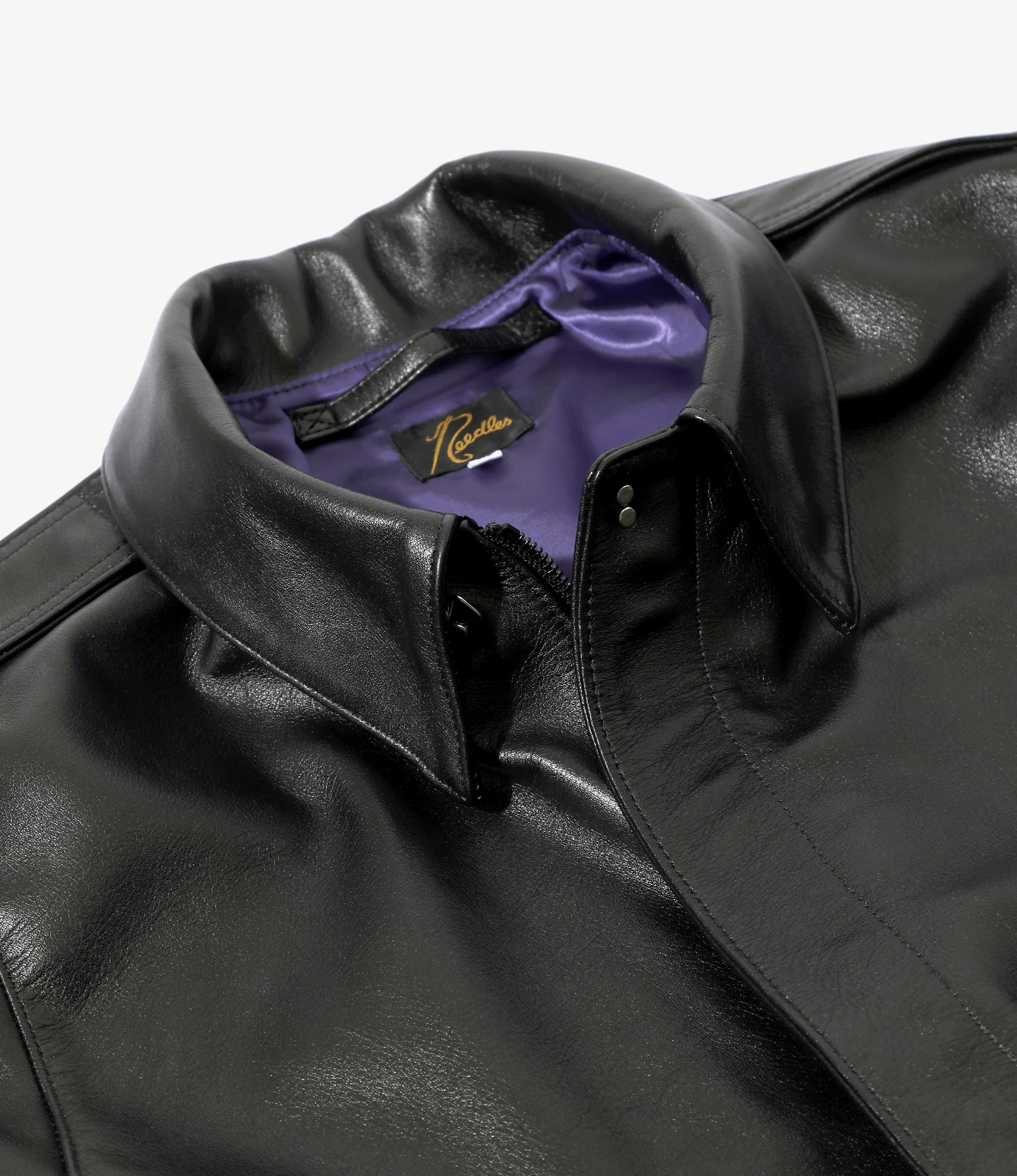 A-2 Jacket - Black- Cowhide Lthr. - Image 2