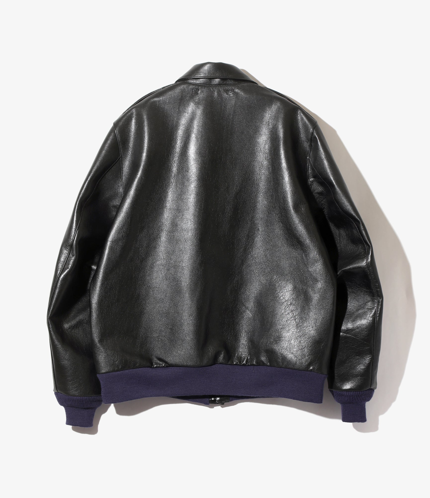 A-2 Jacket - Black- Cowhide Lthr. - Image 7