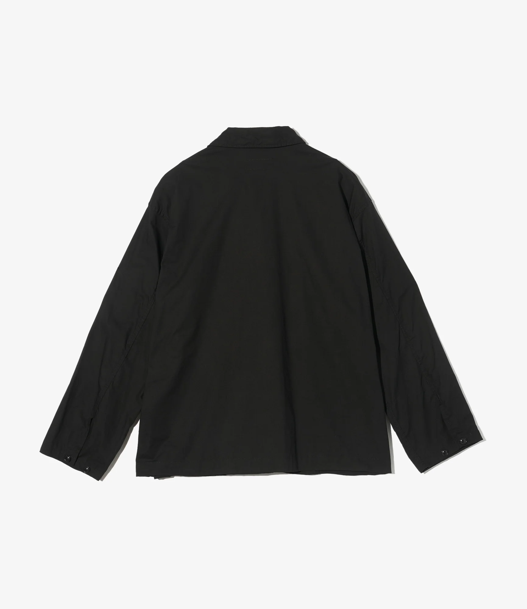 Army Pop Over Shirt - Black Kona Cotton - Image 3