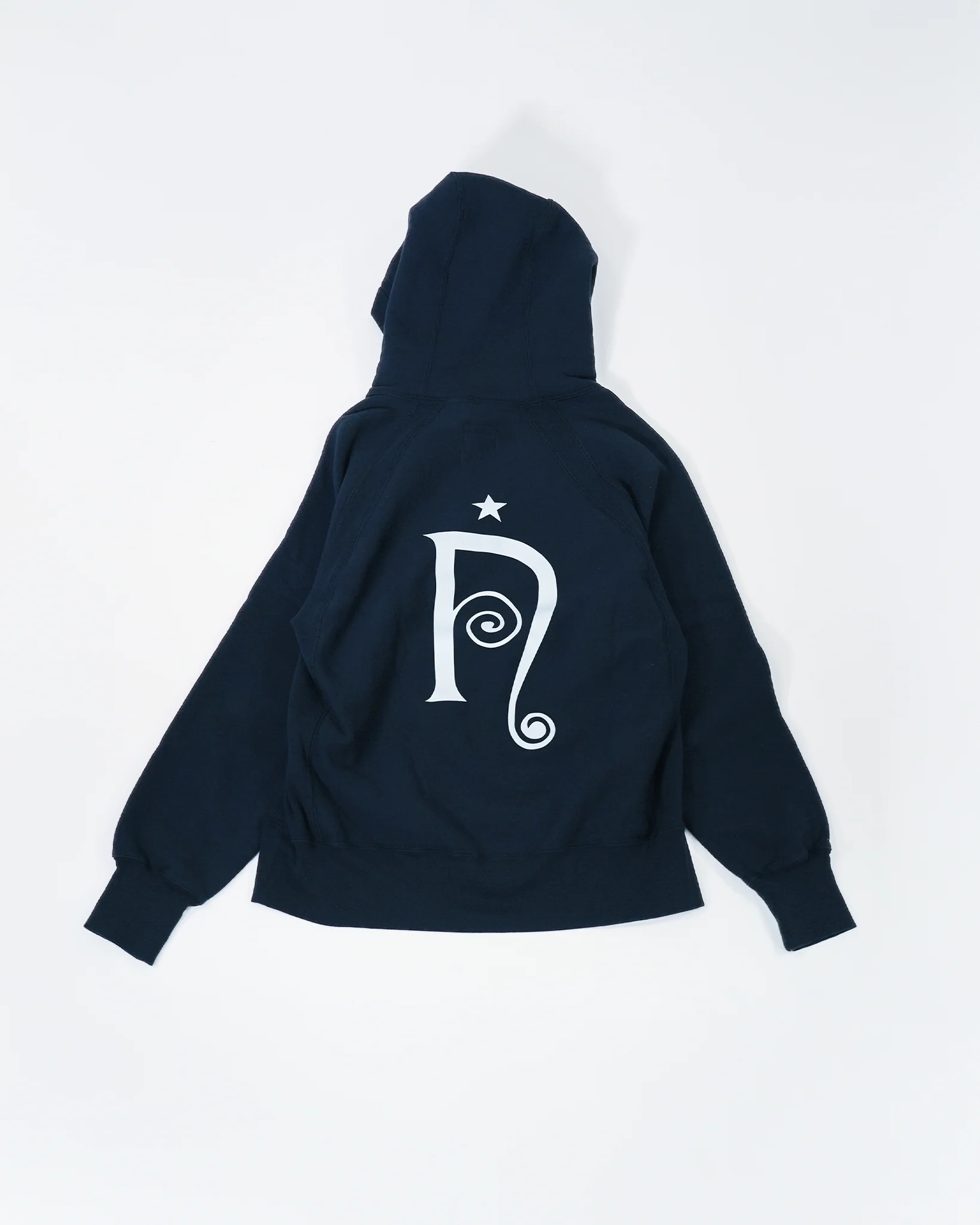 Nepenthes Los Angeles x Art Community - Raglan Hoodie - Navy - Image 2