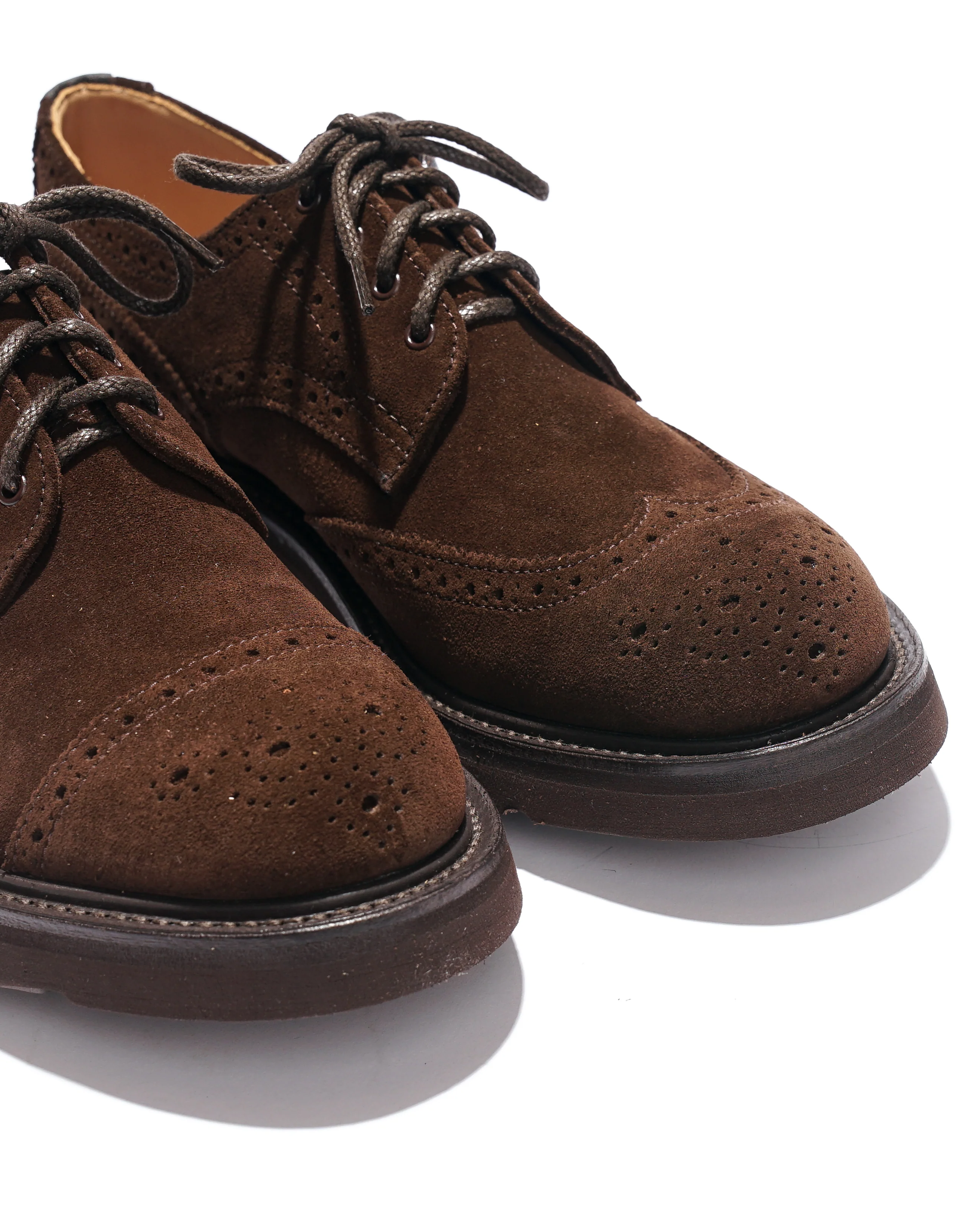 Engineered Garments x Tricker's Asymmetric Gibson - Brown Suede Morflex - Image 3
