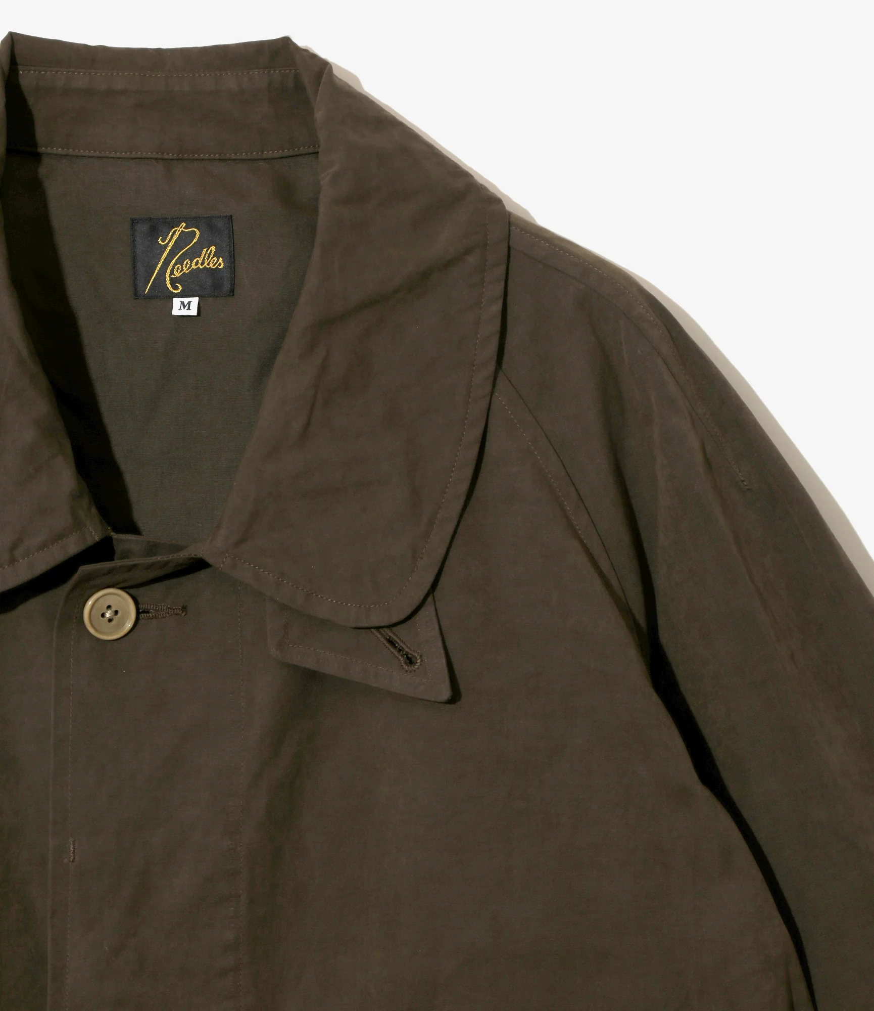 Bal Collar Coat - Brown - Waxed Cloth - Image 2