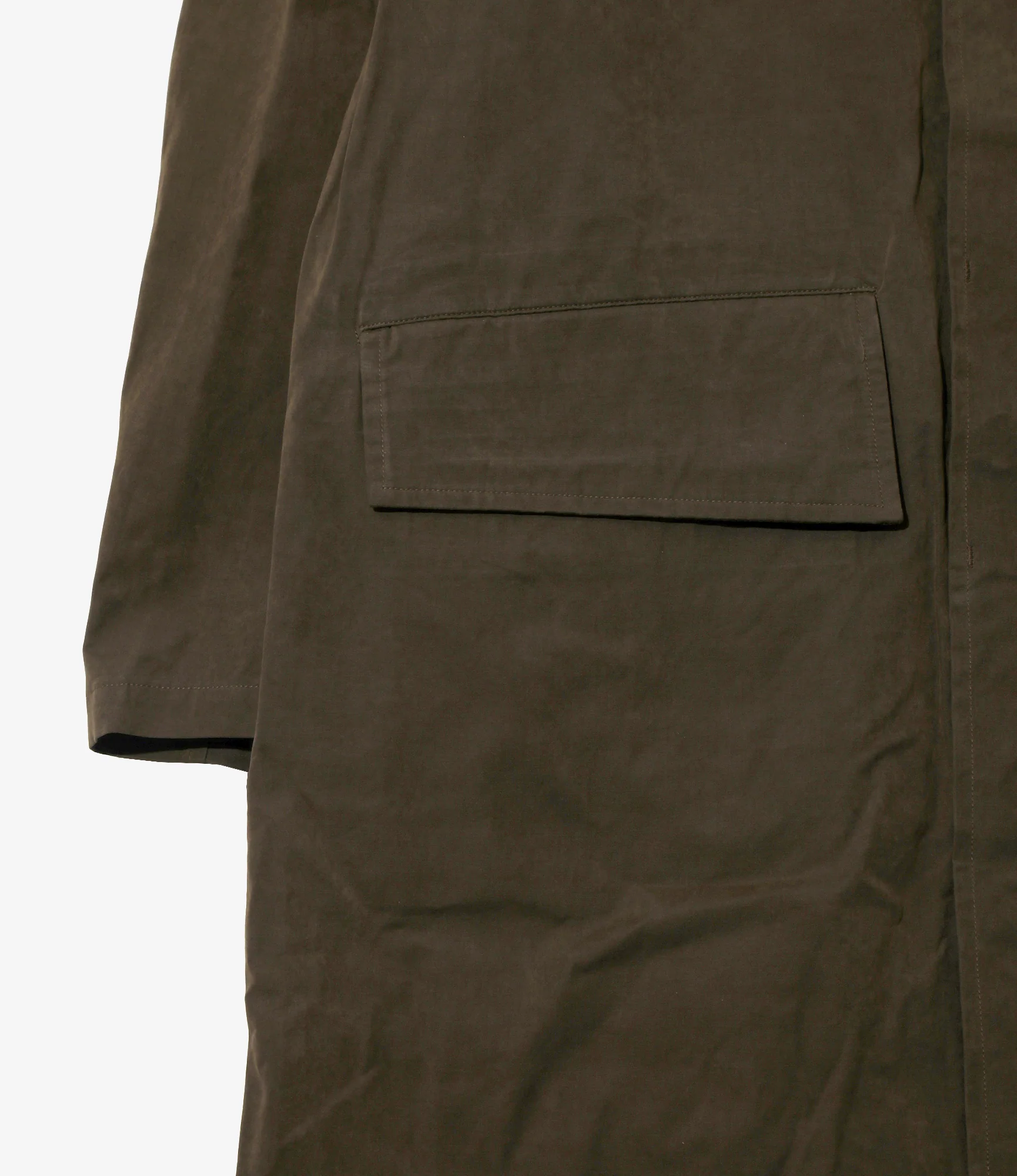 Bal Collar Coat - Brown - Waxed Cloth - Image 3