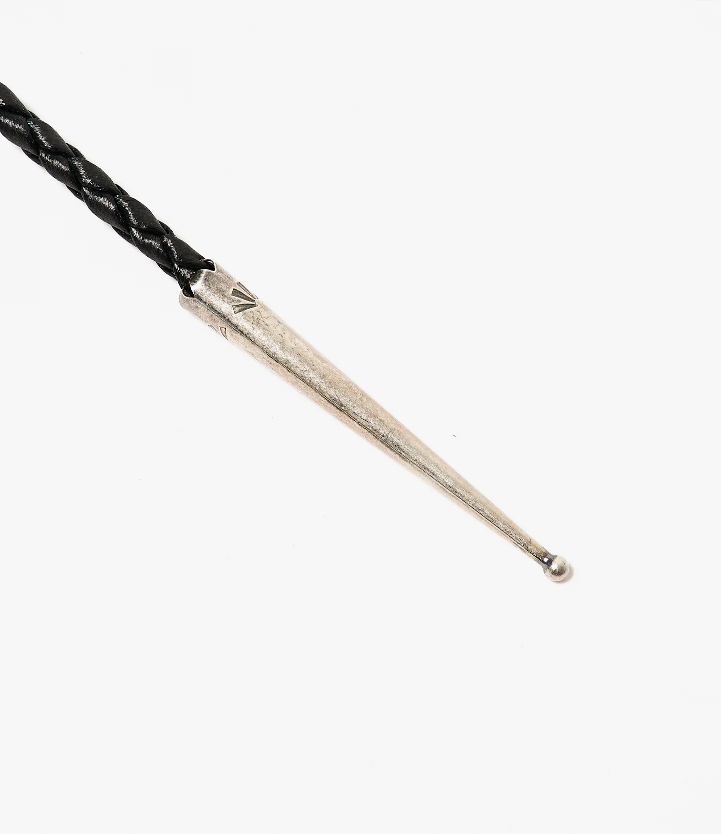 Bolo Tie - Silver - Circle - Image 3