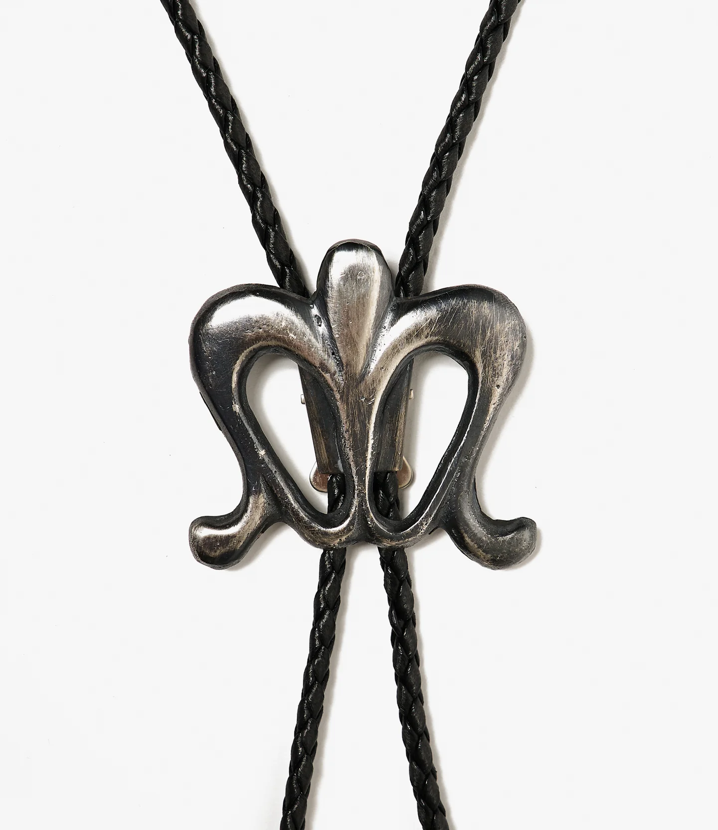 Bolo Tie - Silver - Heart
