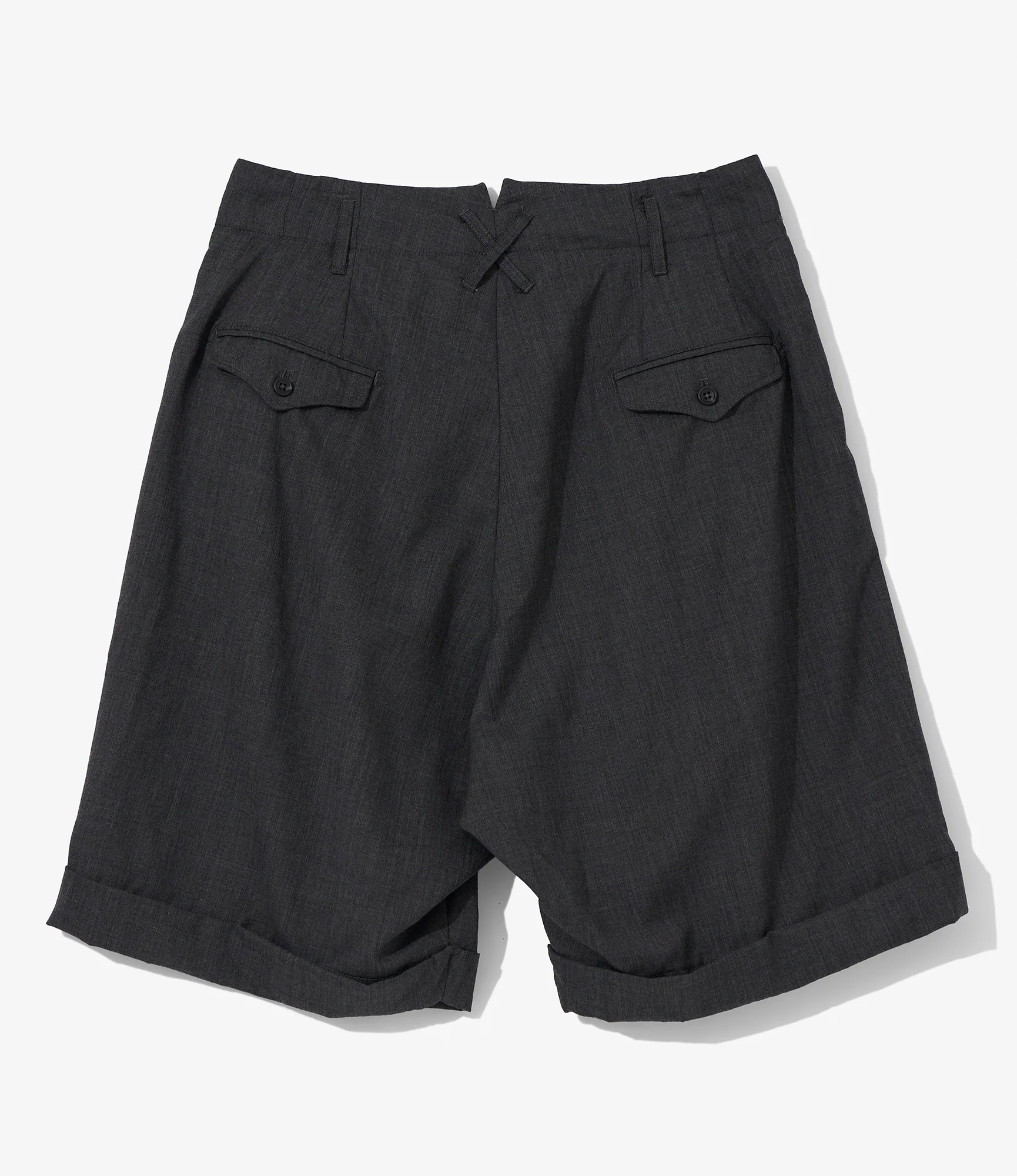Bontan Shorts for NNY x Blue in Green - Charcoal Tropical Wool - Image 2