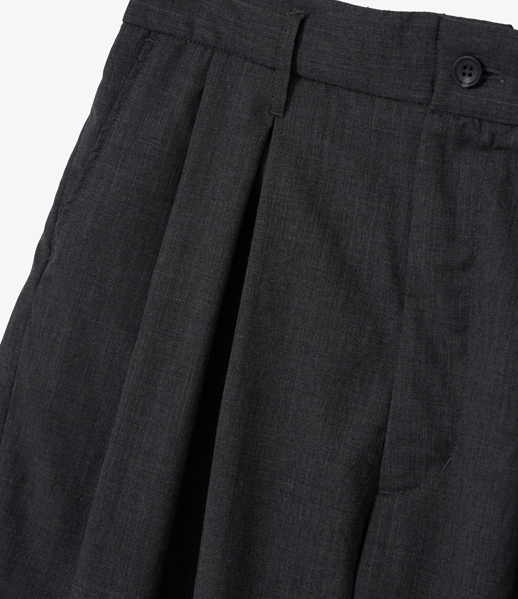 Bontan Shorts for NNY x Blue in Green - Charcoal Tropical Wool - Image 4