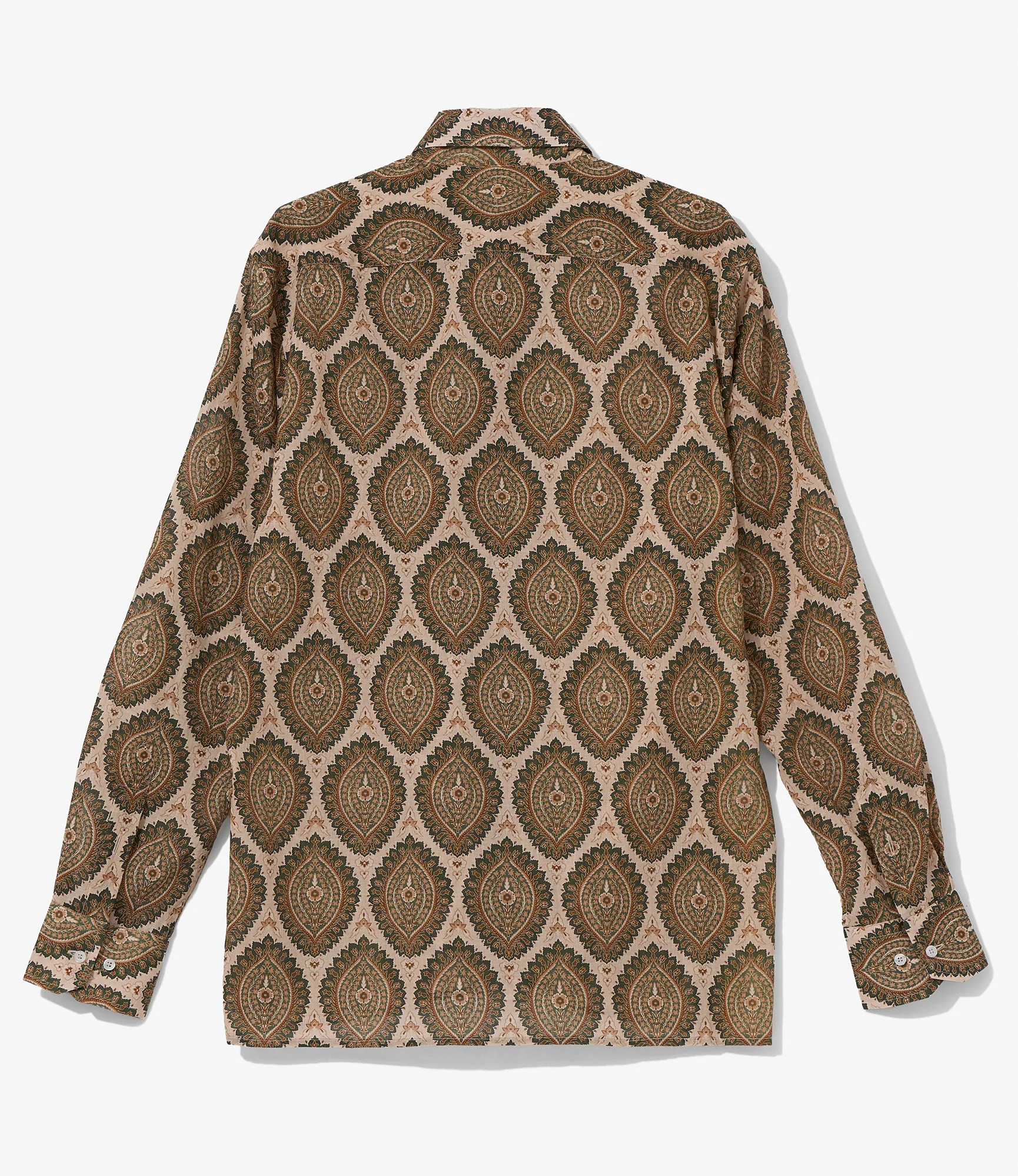 Camicie Doppio - Tan - Paisley Fan Print - Image 2
