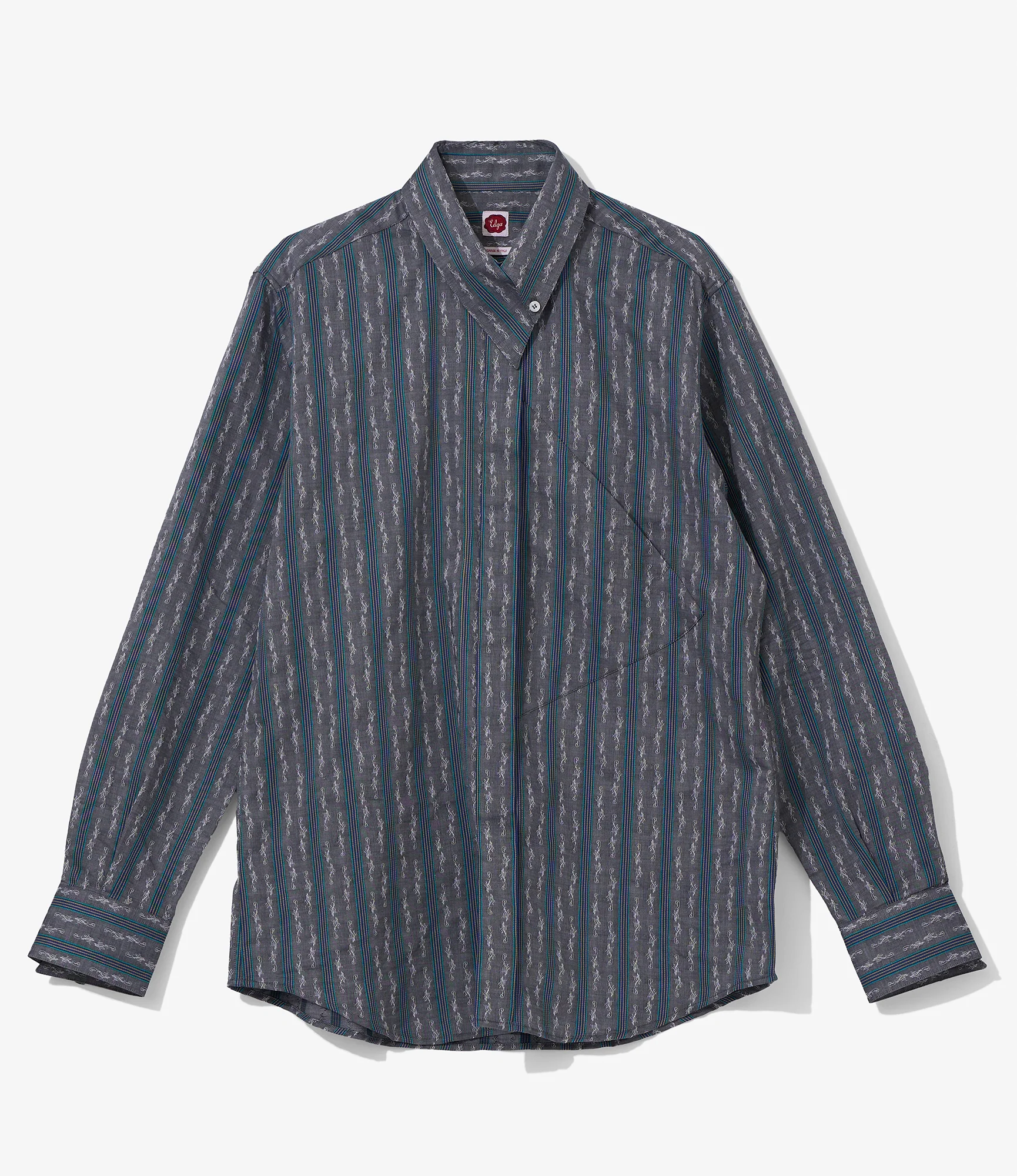 Camicie Venerdi - Charcoal - Embroidered Stripe