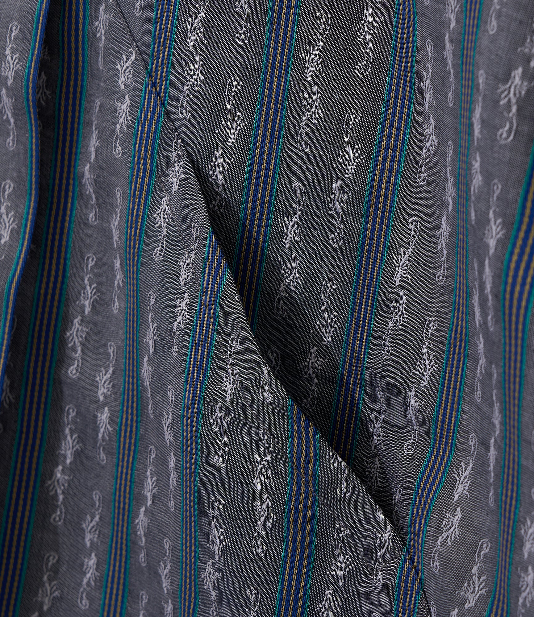 Camicie Venerdi - Charcoal - Embroidered Stripe - Image 5