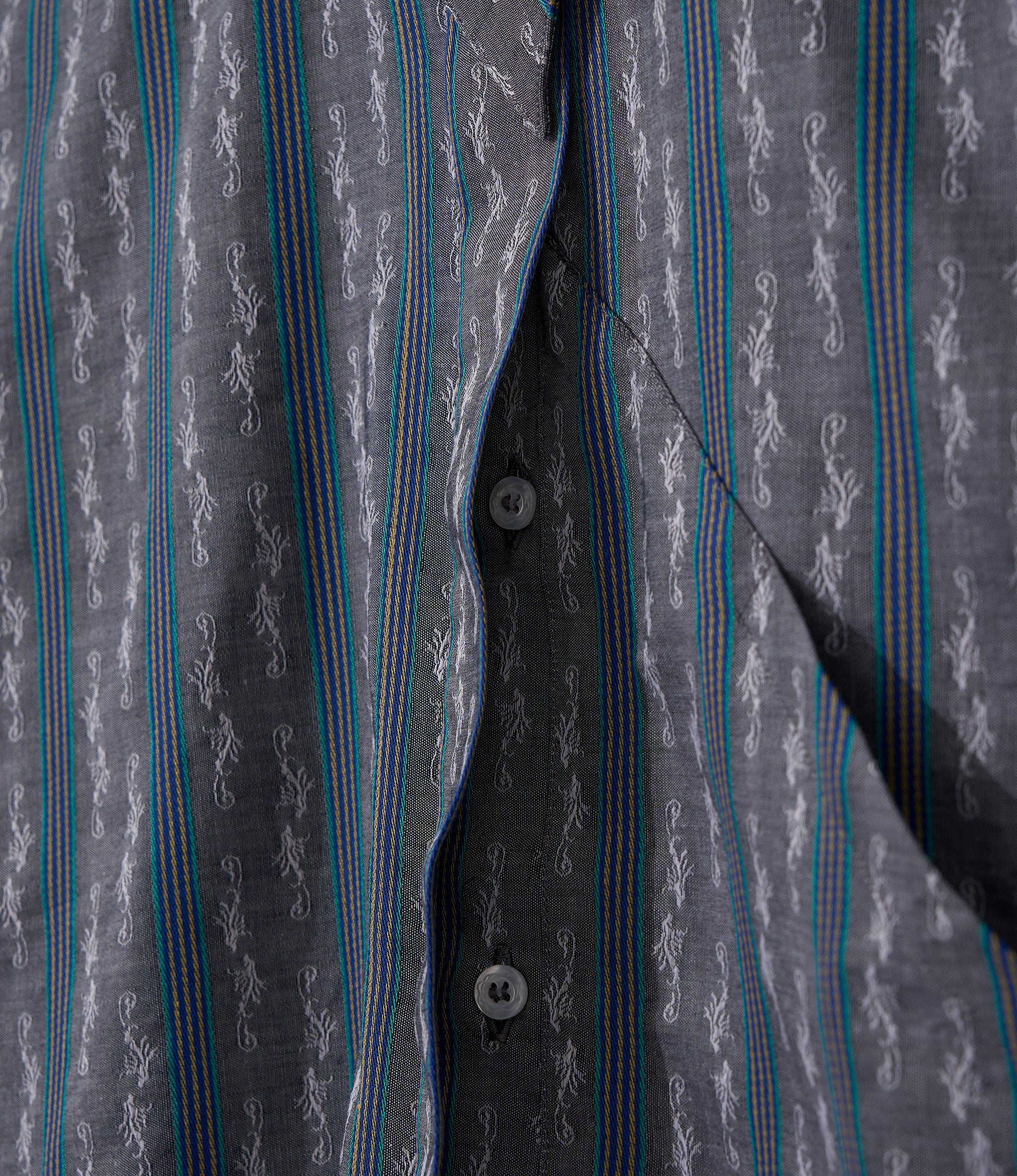 Camicie Venerdi - Charcoal - Embroidered Stripe - Image 6