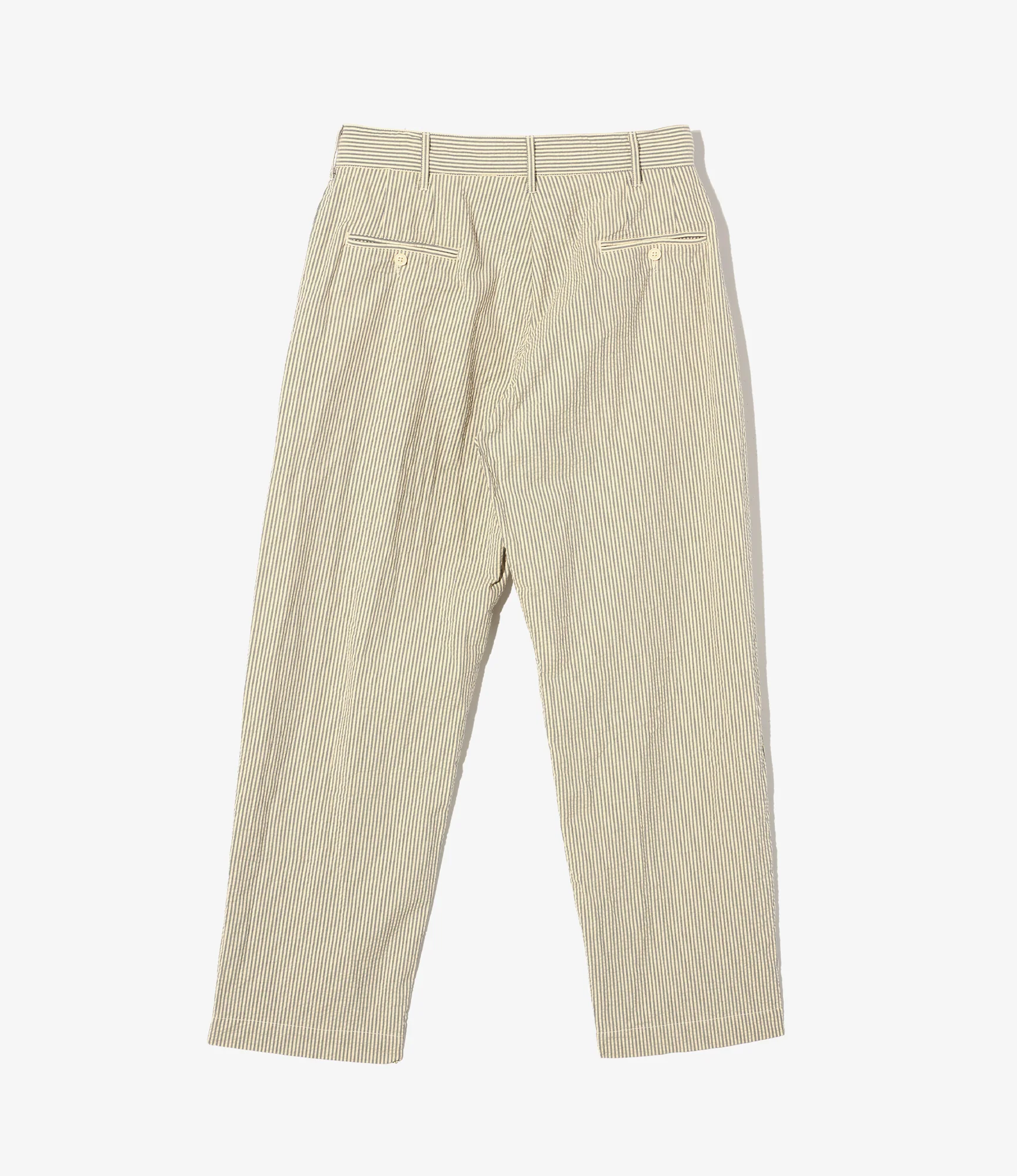 Chino Pant - Navy/Natural Cotton Seersucker - Image 2
