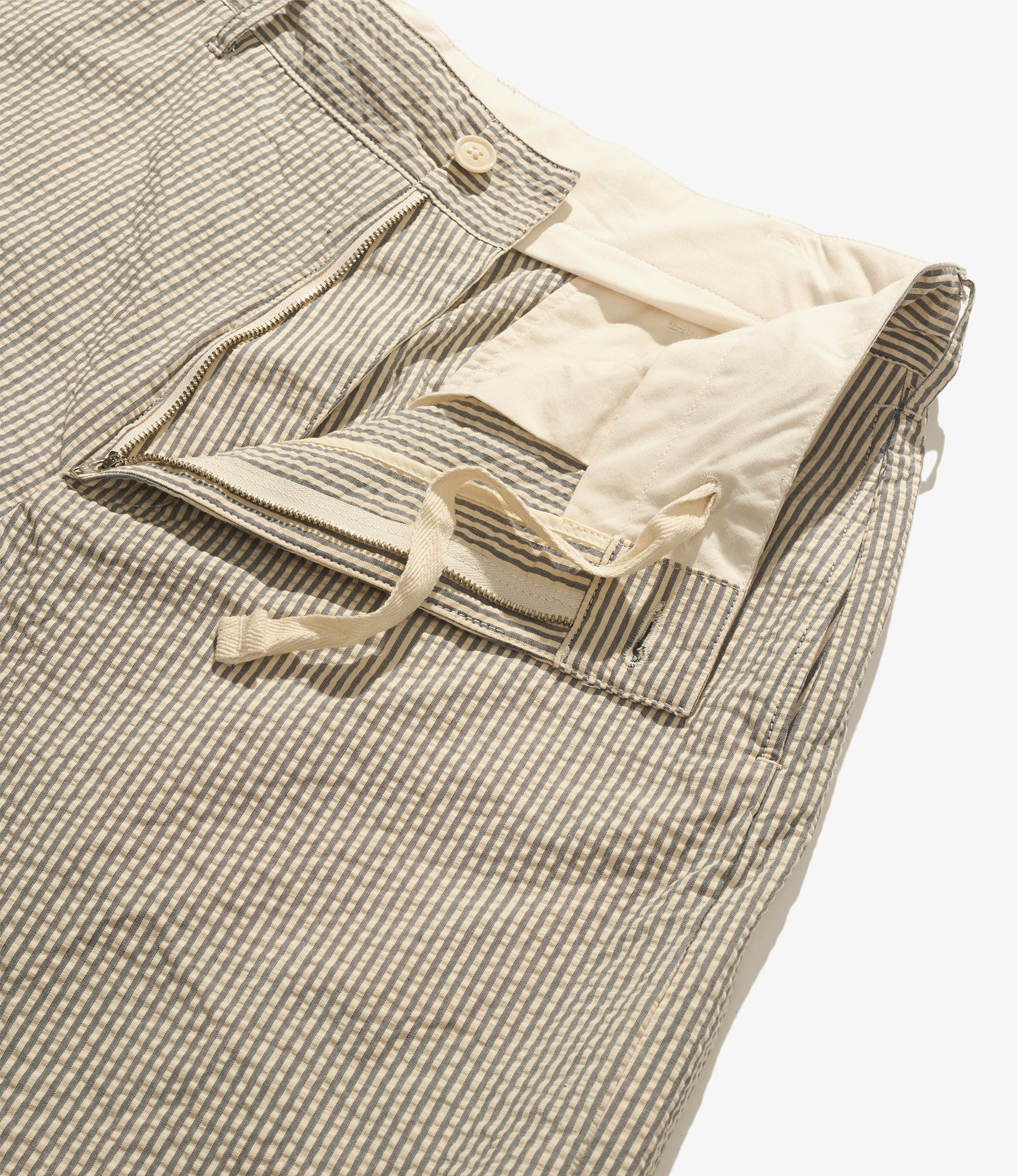 Chino Pant - Navy/Natural Cotton Seersucker - Image 3