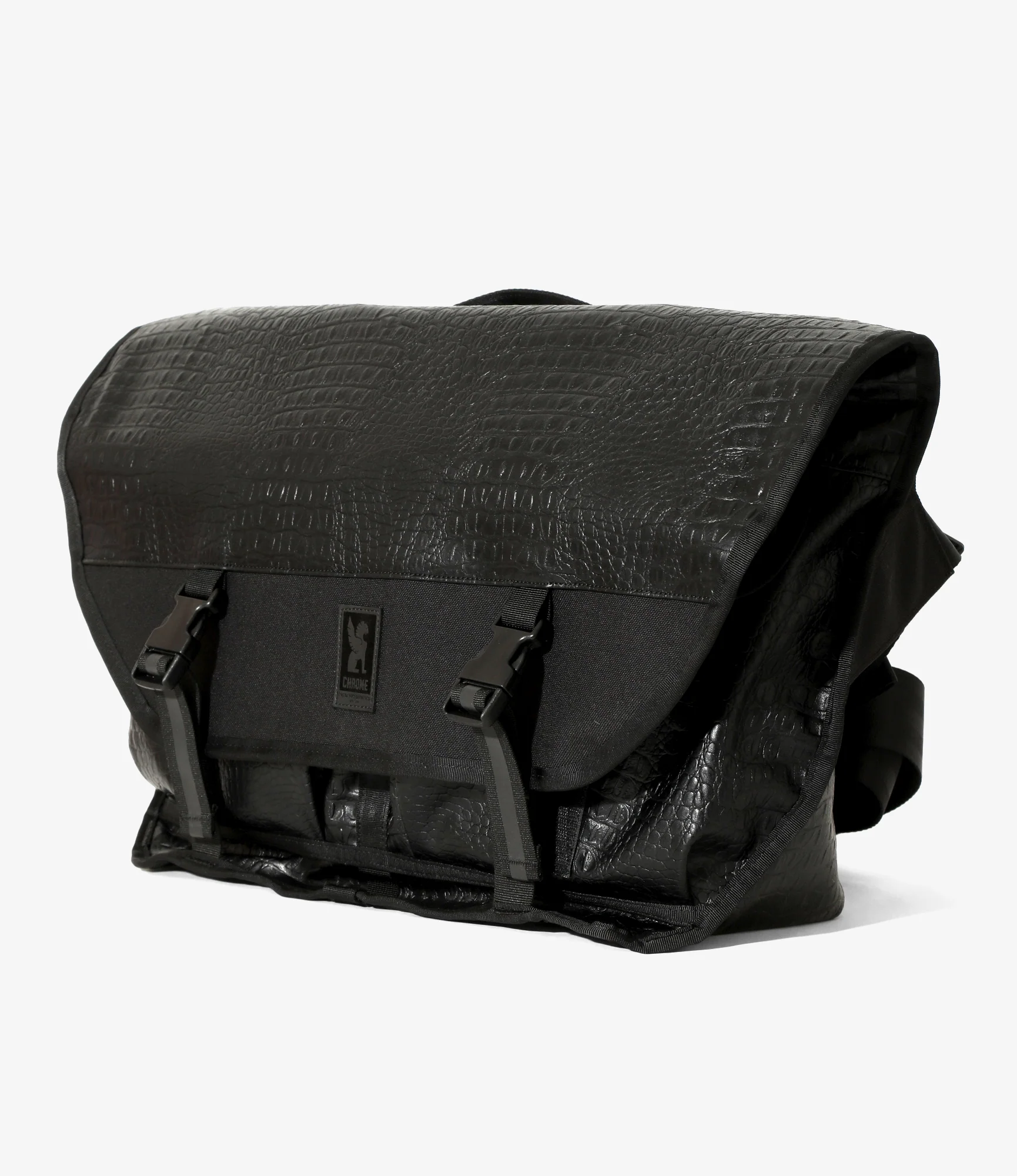 Chrome x Engineered Garments - Citizen 24L Messenger Bag - Black Stamped Croc