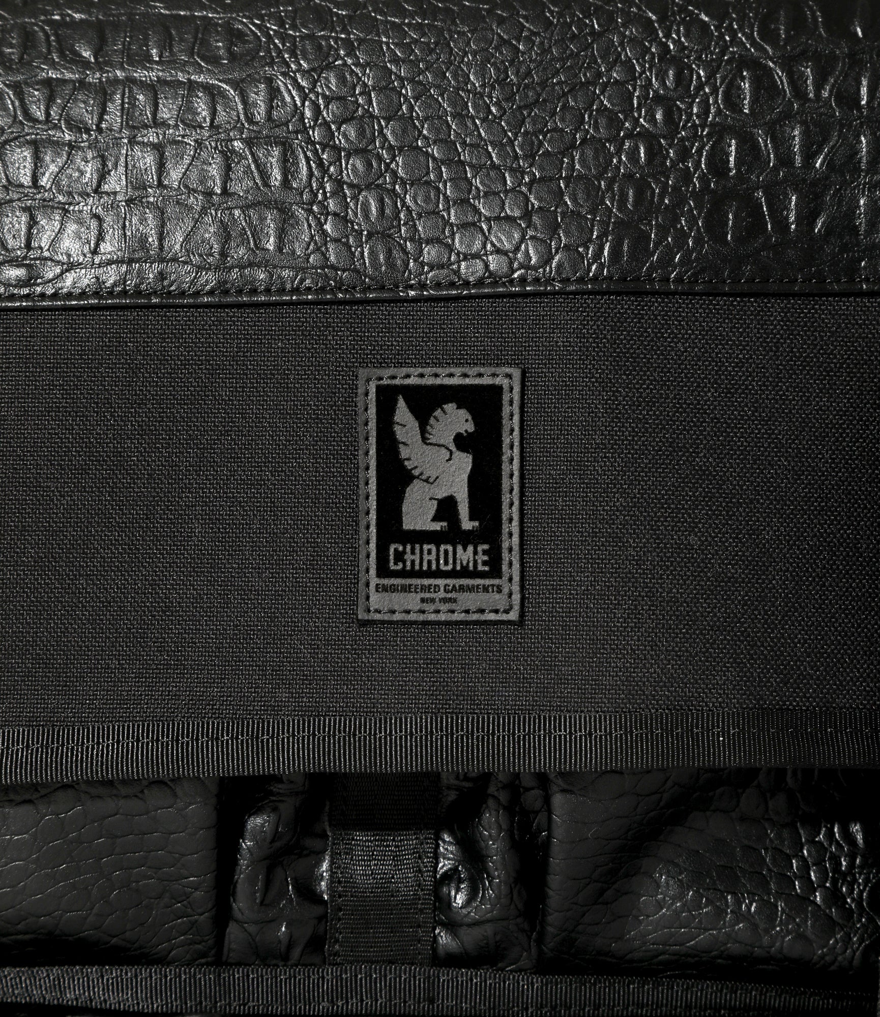 Chrome x Engineered Garments - Citizen 24L Messenger Bag - Black Stamped Croc - Image 2