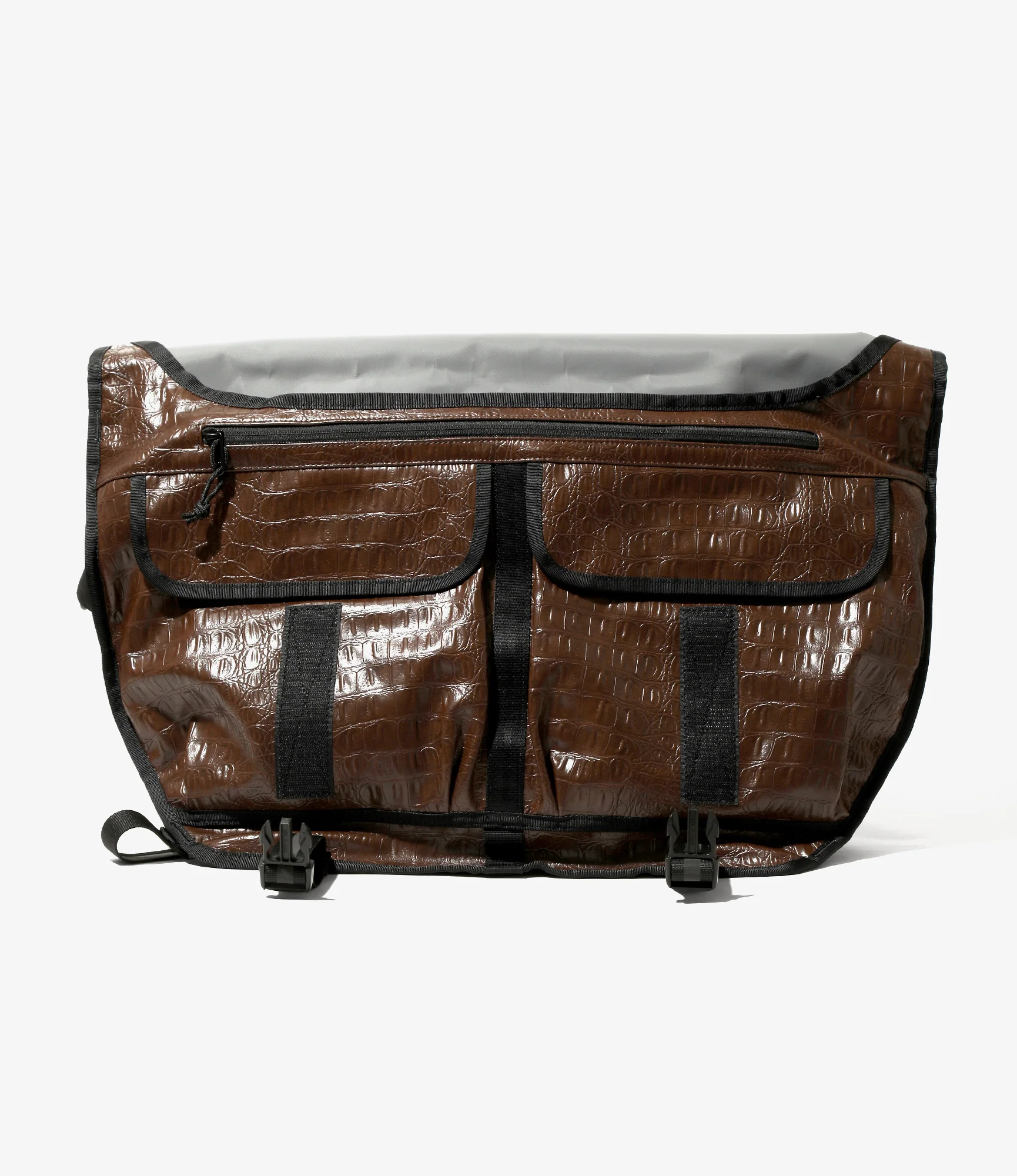 Chrome x Engineered Garments - Citizen 24L Messenger Bag - Brown Stamped Croc - Image 5