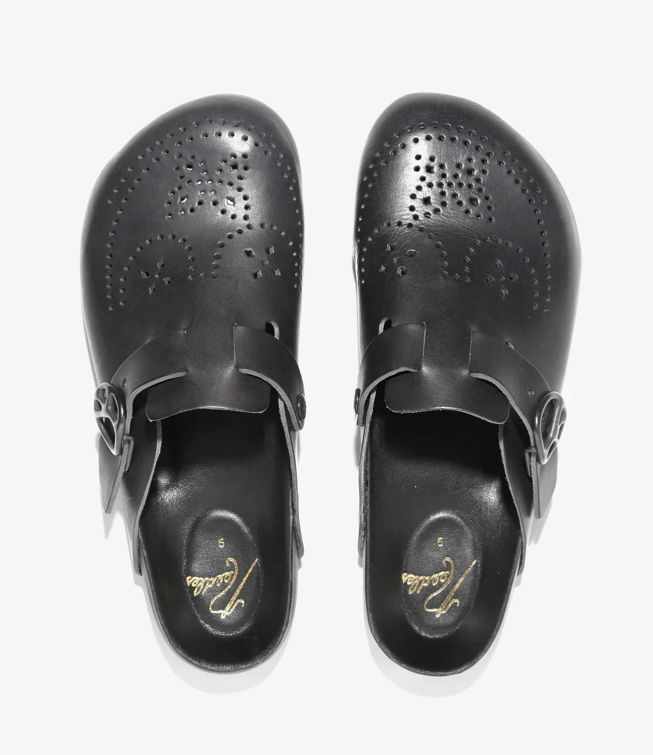 Clog Sandal - Black - Cowhide Leather - Image 4