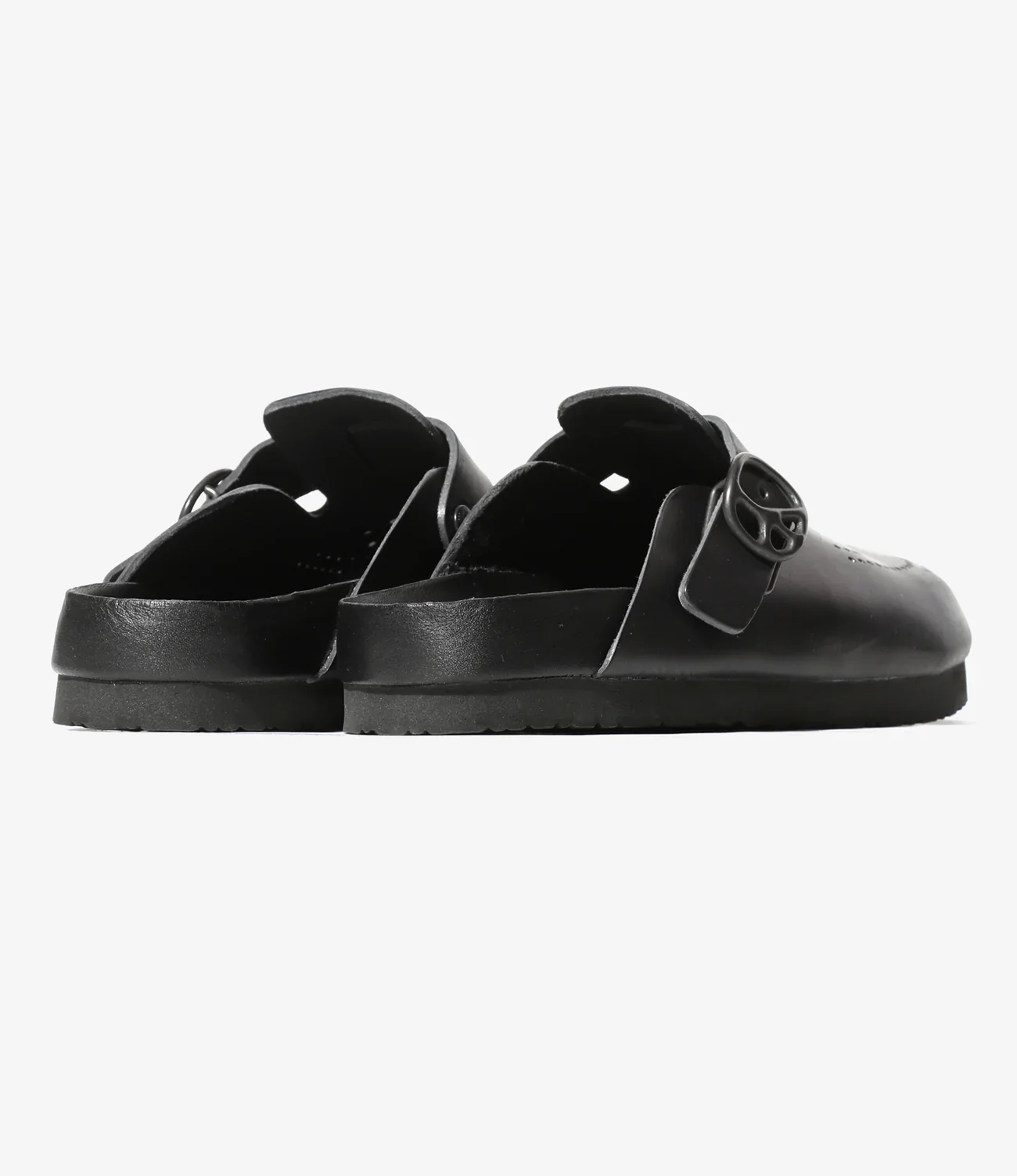Clog Sandal - Black - Cowhide Leather - Image 6