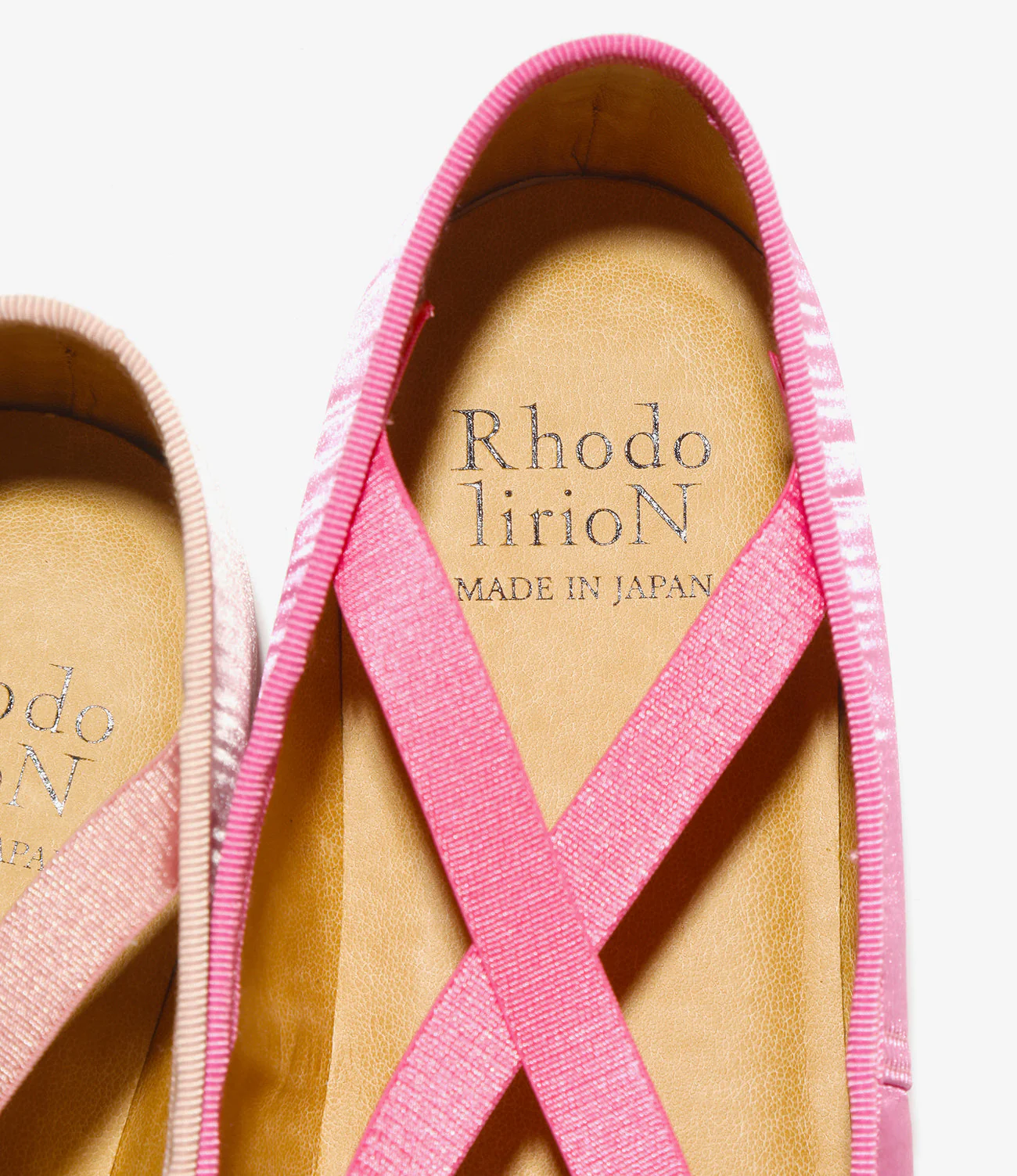 Color Combination Ballet Shoes - Pink - Sateen - Image 5