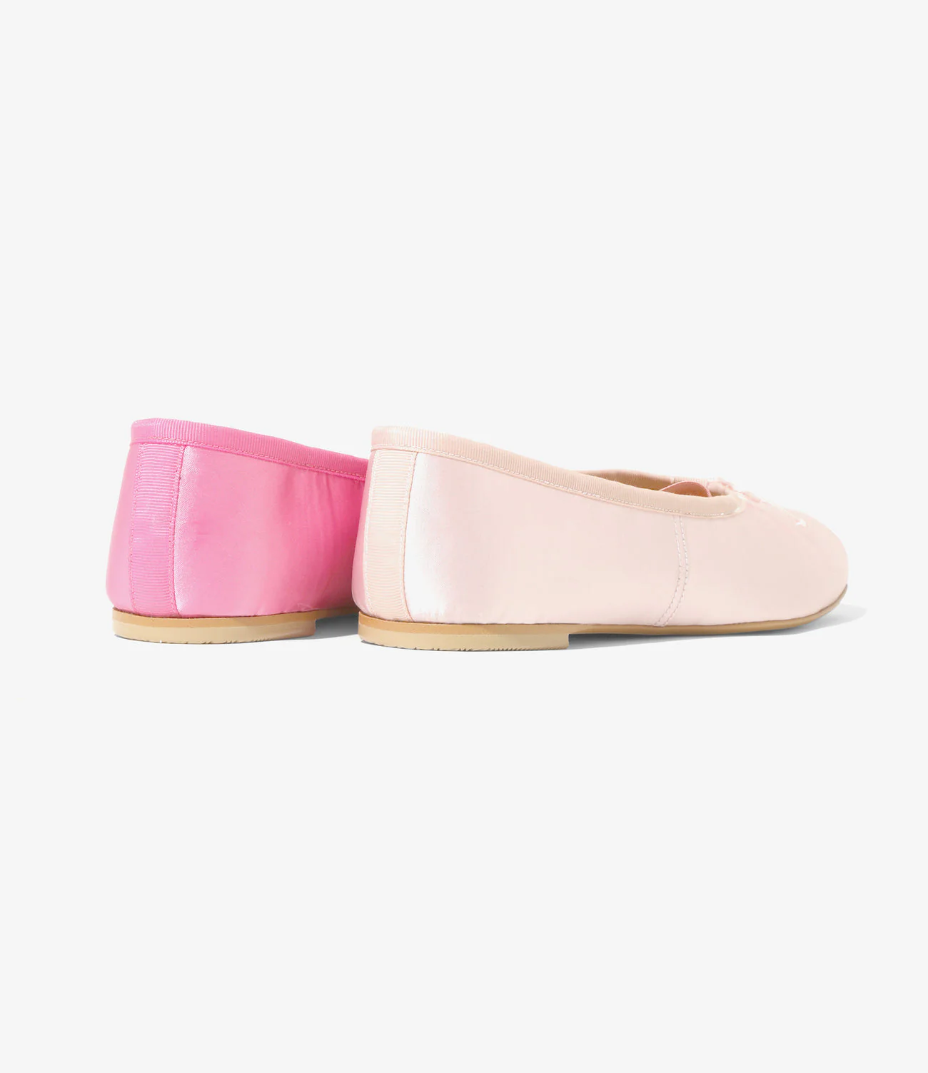 Color Combination Ballet Shoes - Pink - Sateen - Image 6