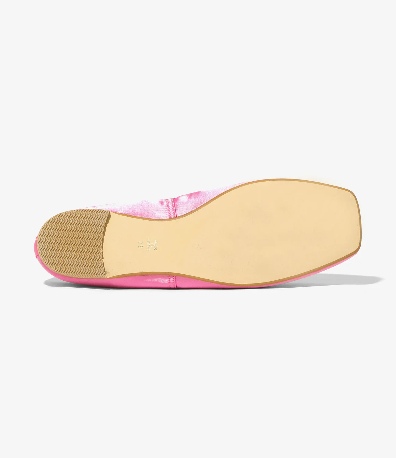 Color Combination Ballet Shoes - Pink - Sateen - Image 7