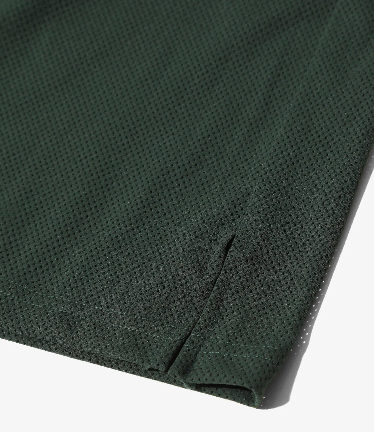 Crew Neck Shirt - Dk. Green - Knit Mesh - Image 3