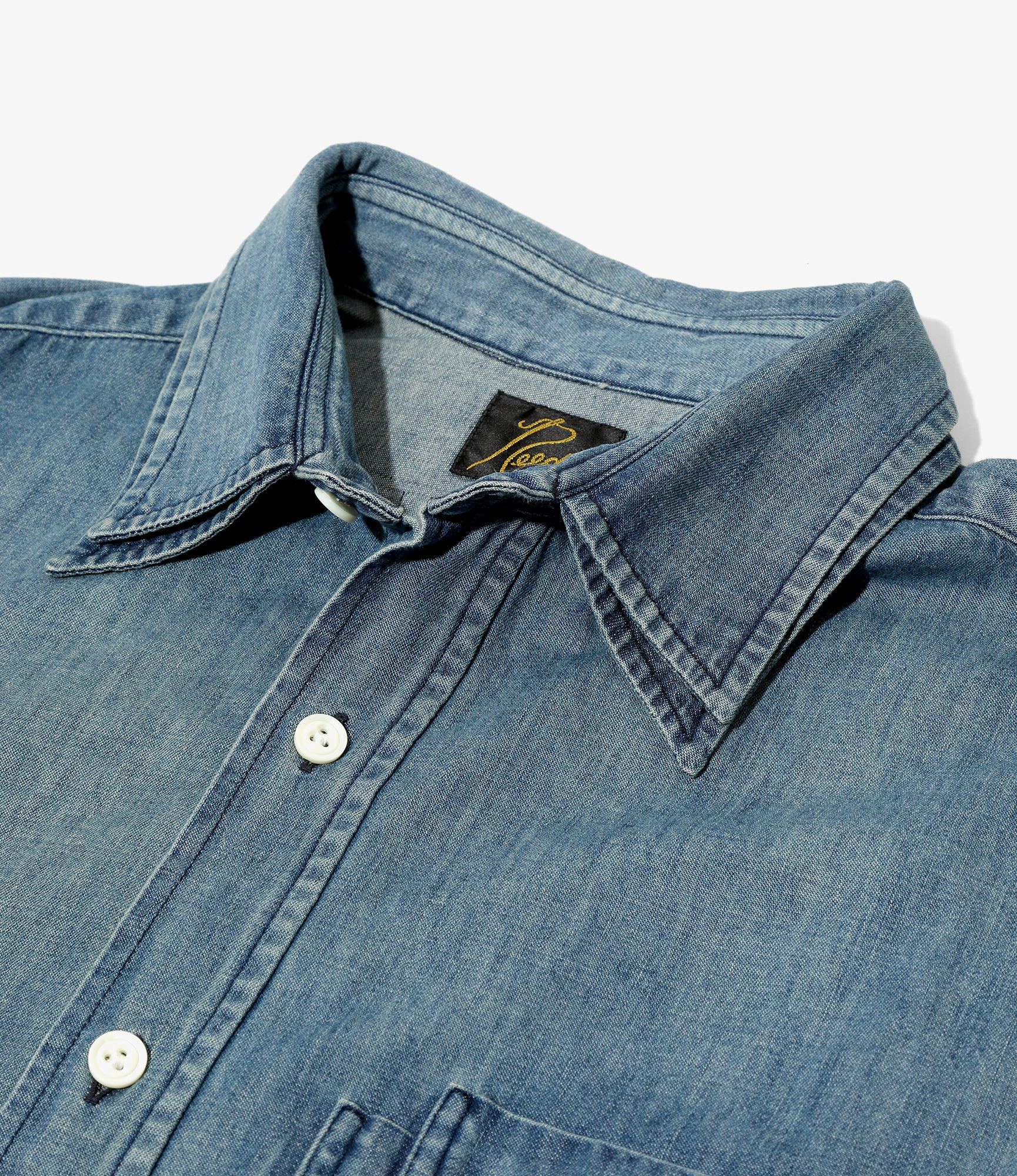 Double Collar Shirt - Blue - 6oz Denim - Image 2