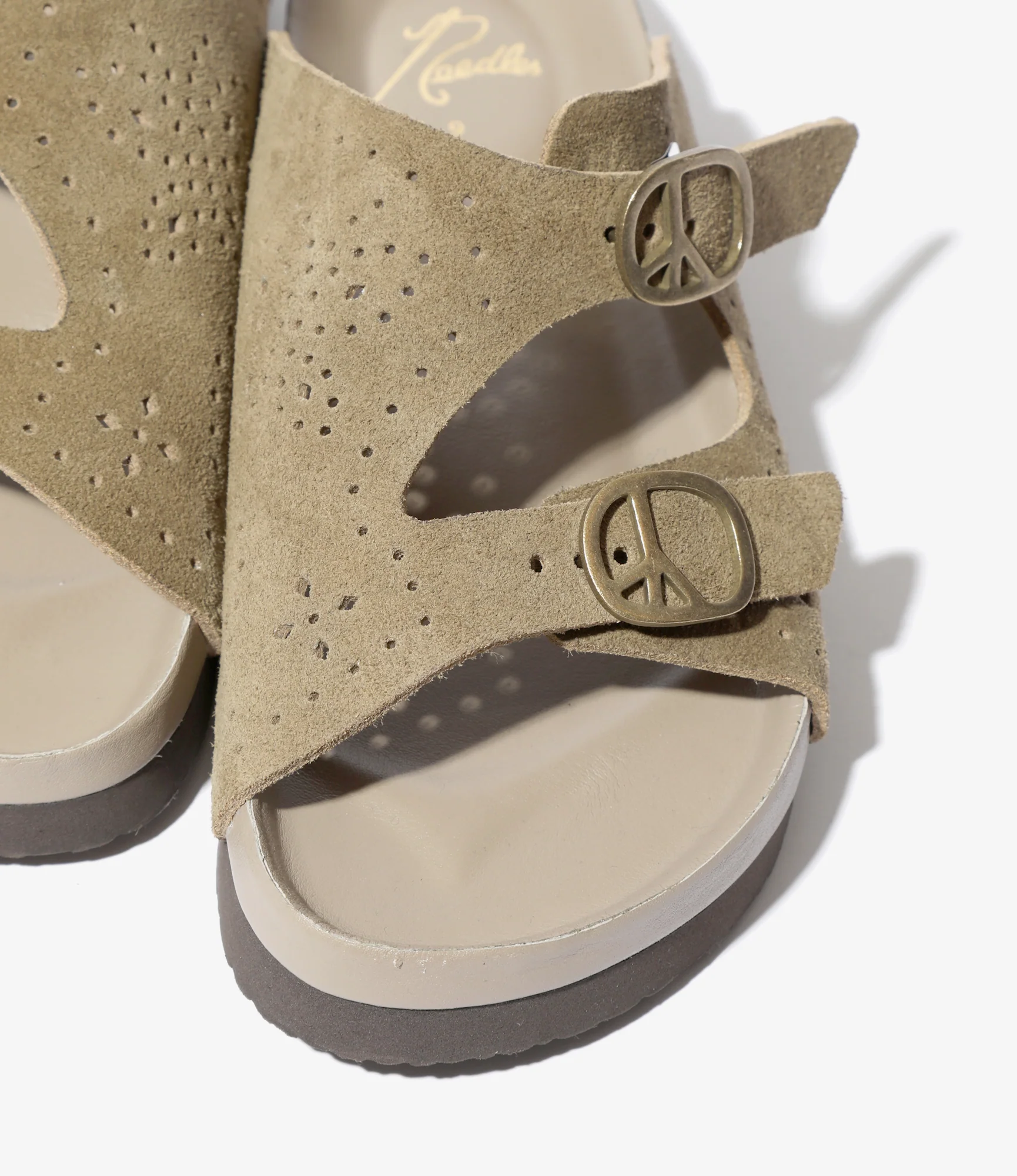 Double Strap Sandal - Taupe - Suede Leather - Image 3