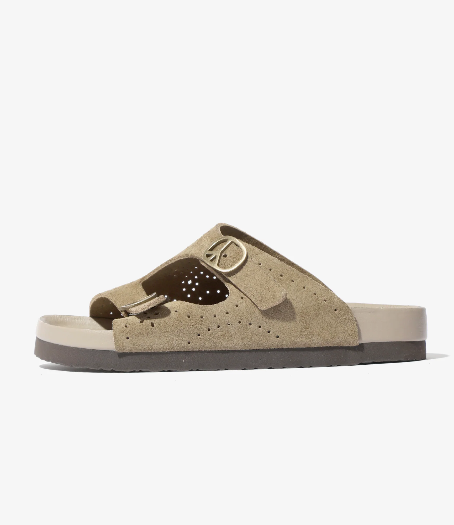 Double Strap Sandal - Taupe - Suede Leather - Image 5