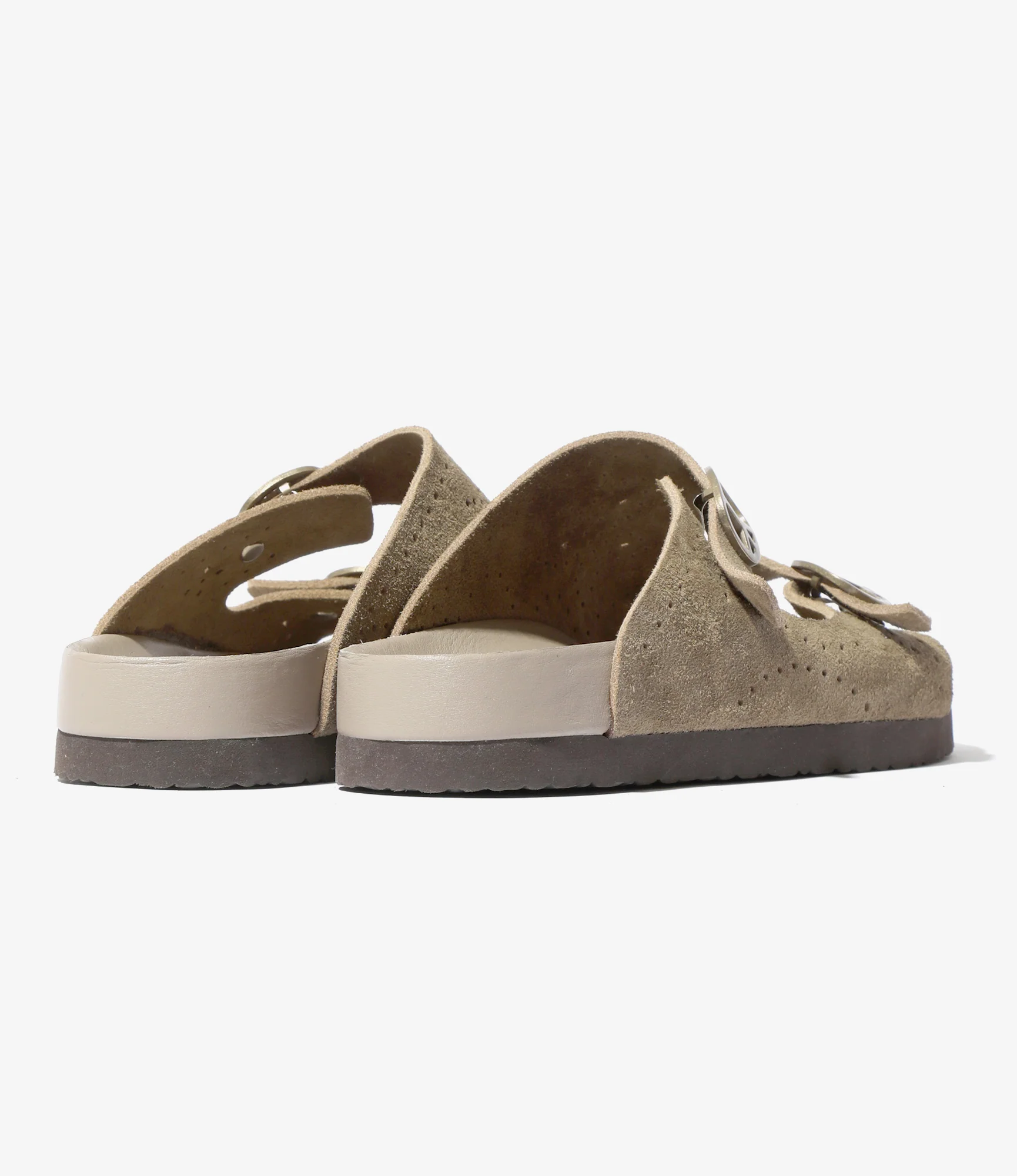 Double Strap Sandal - Taupe - Suede Leather - Image 6