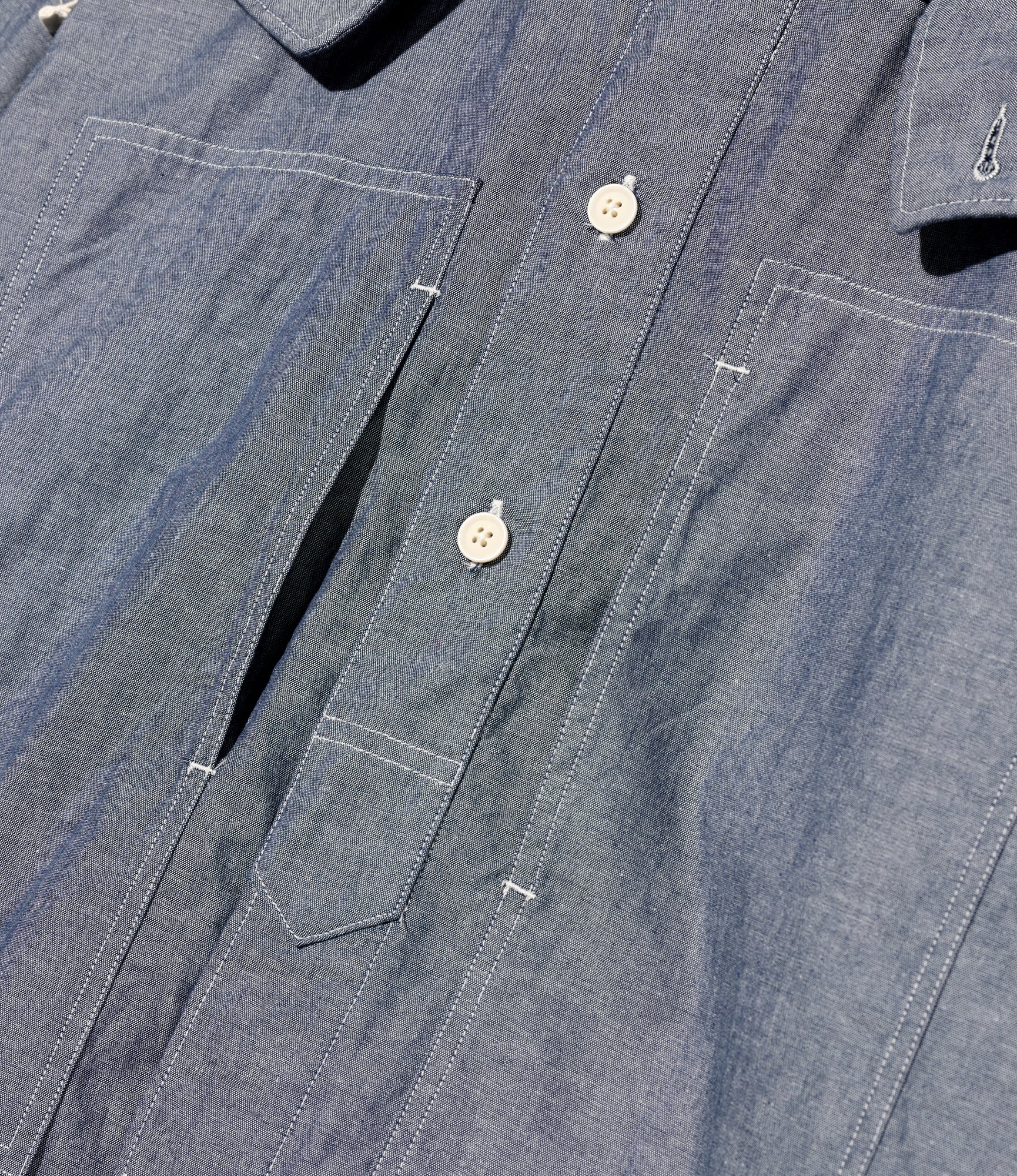 Army Shirt - Indigo Cotton Chambray - Image 3