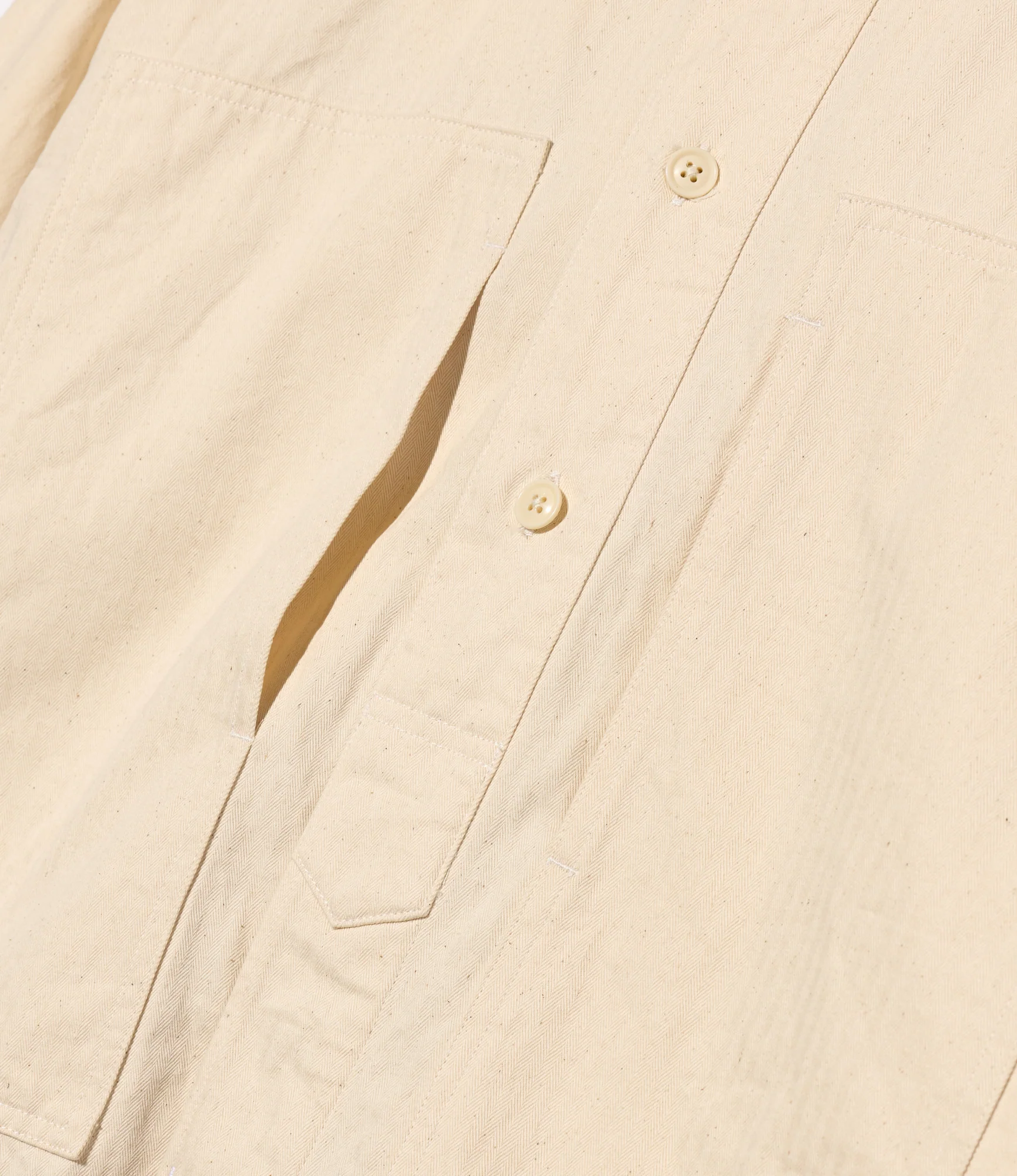 Army Shirt - Natural 7oz Cotton HB Twill - Image 3