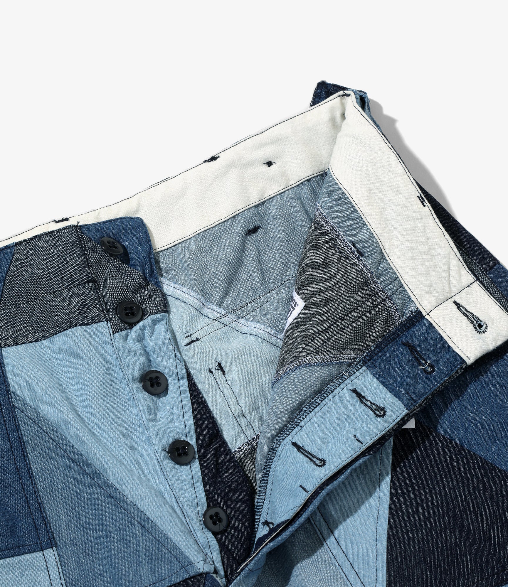 Fatigue Pant - Indigo Denim Triangle Patchwork - Image 2
