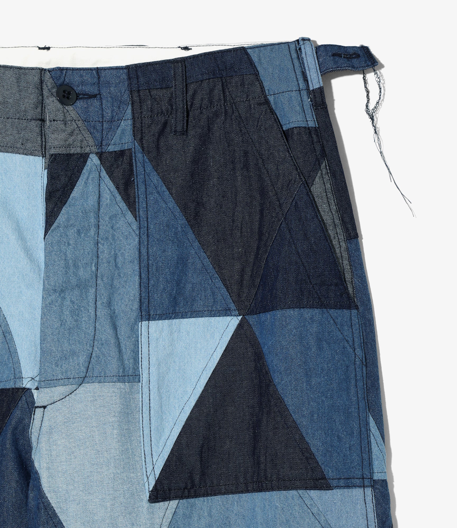 Fatigue Pant - Indigo Denim Triangle Patchwork - Image 3