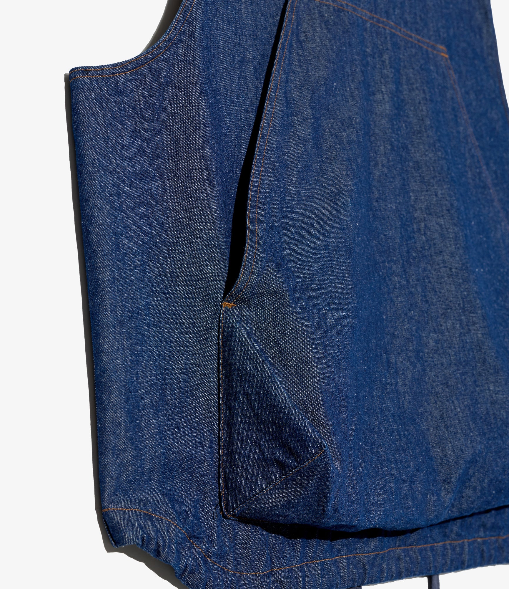 Hooded Vest - Indigo Industrial 8oz Denim - Image 4