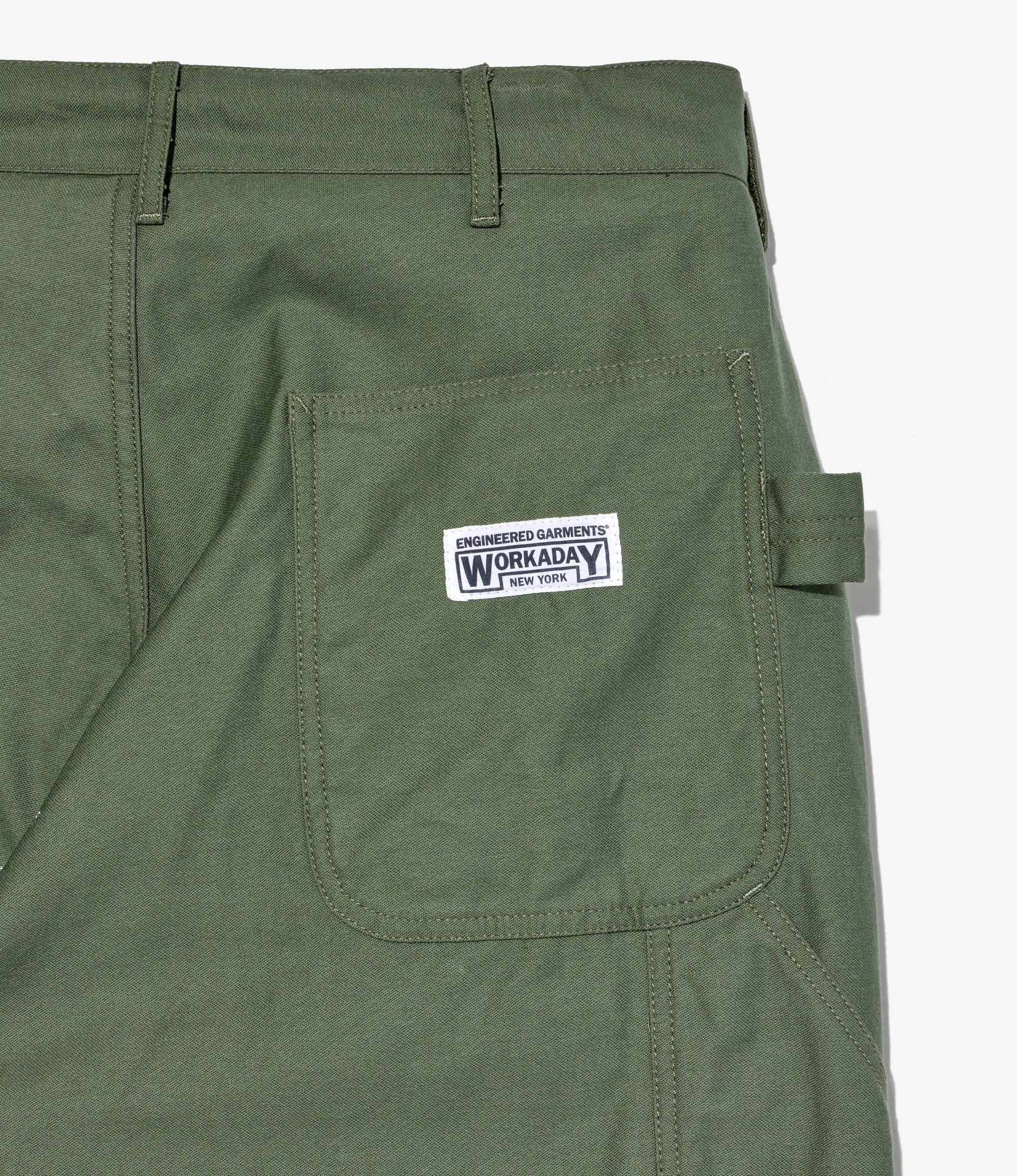 Painter Pant - Olive Cotton Reverse Sateen - Image 4