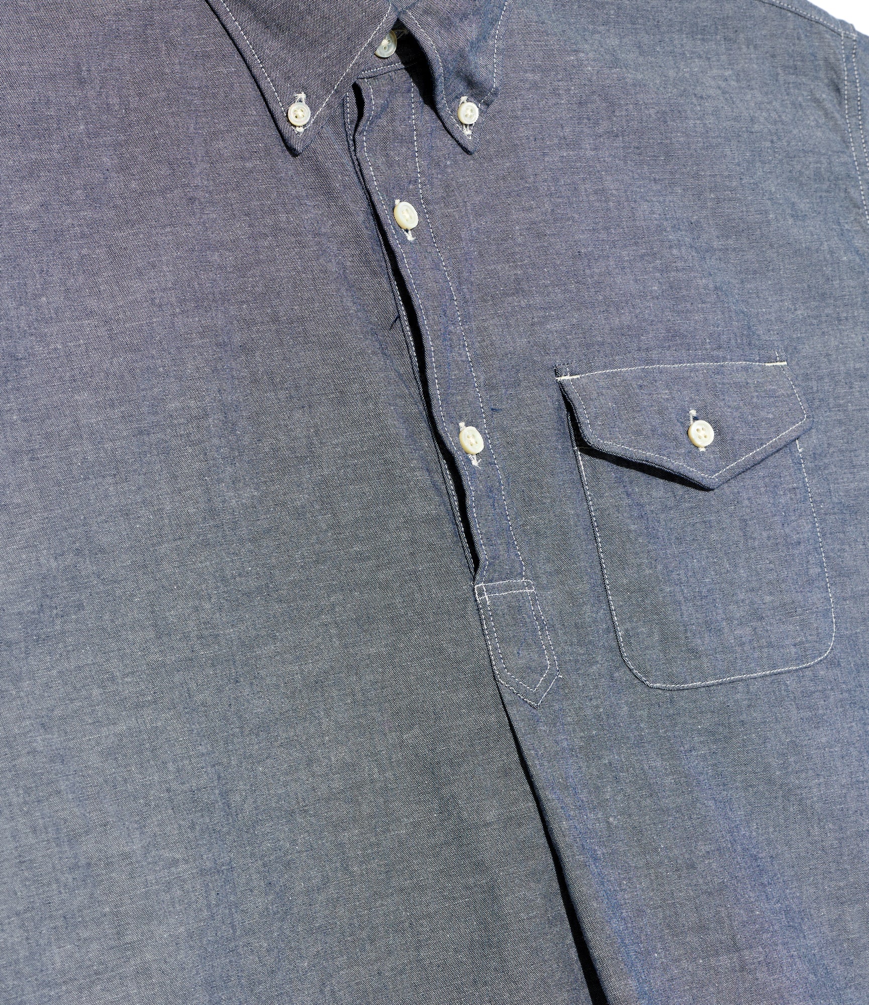 Popover Shirt - Indigo Cotton Chambray - Image 3