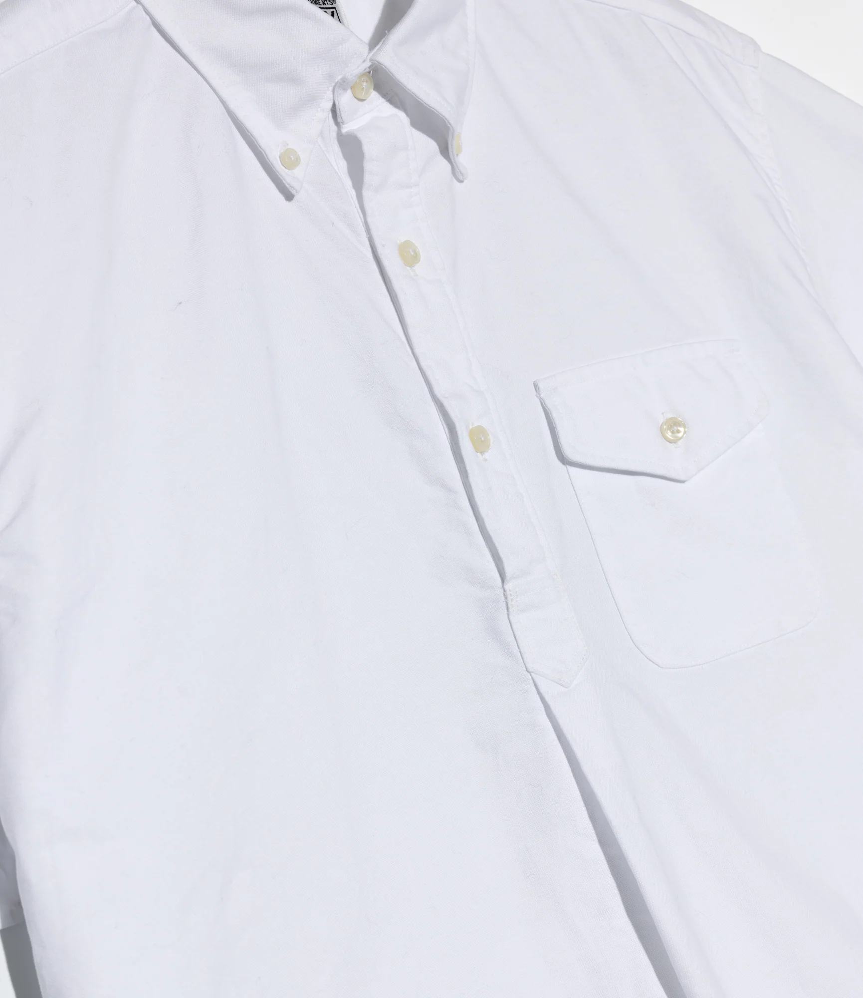Popover Shirt - White Cotton Oxford - Image 3