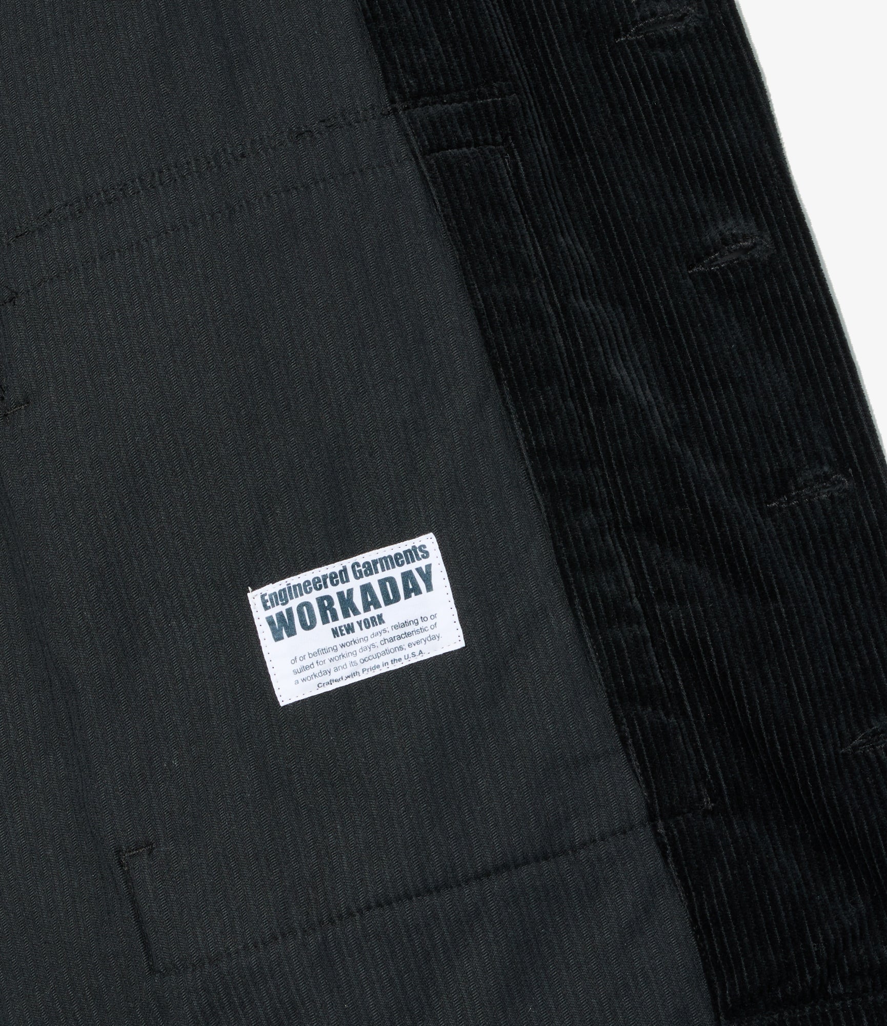 Sea Bees Jacket - Black Cotton 8W Corduroy - Image 4