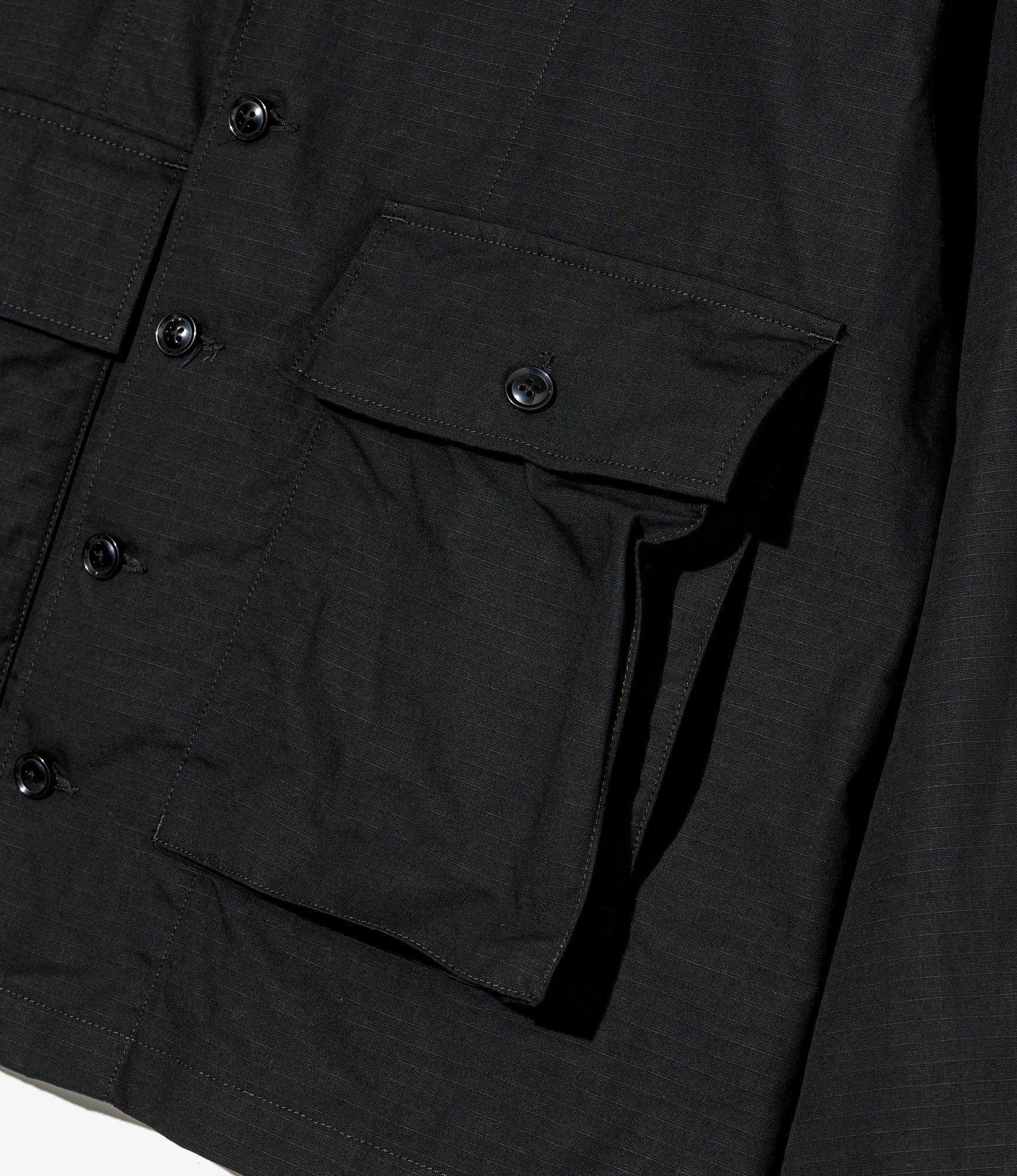 Sea Bees Jacket - Black Cotton Ripstop - Image 3