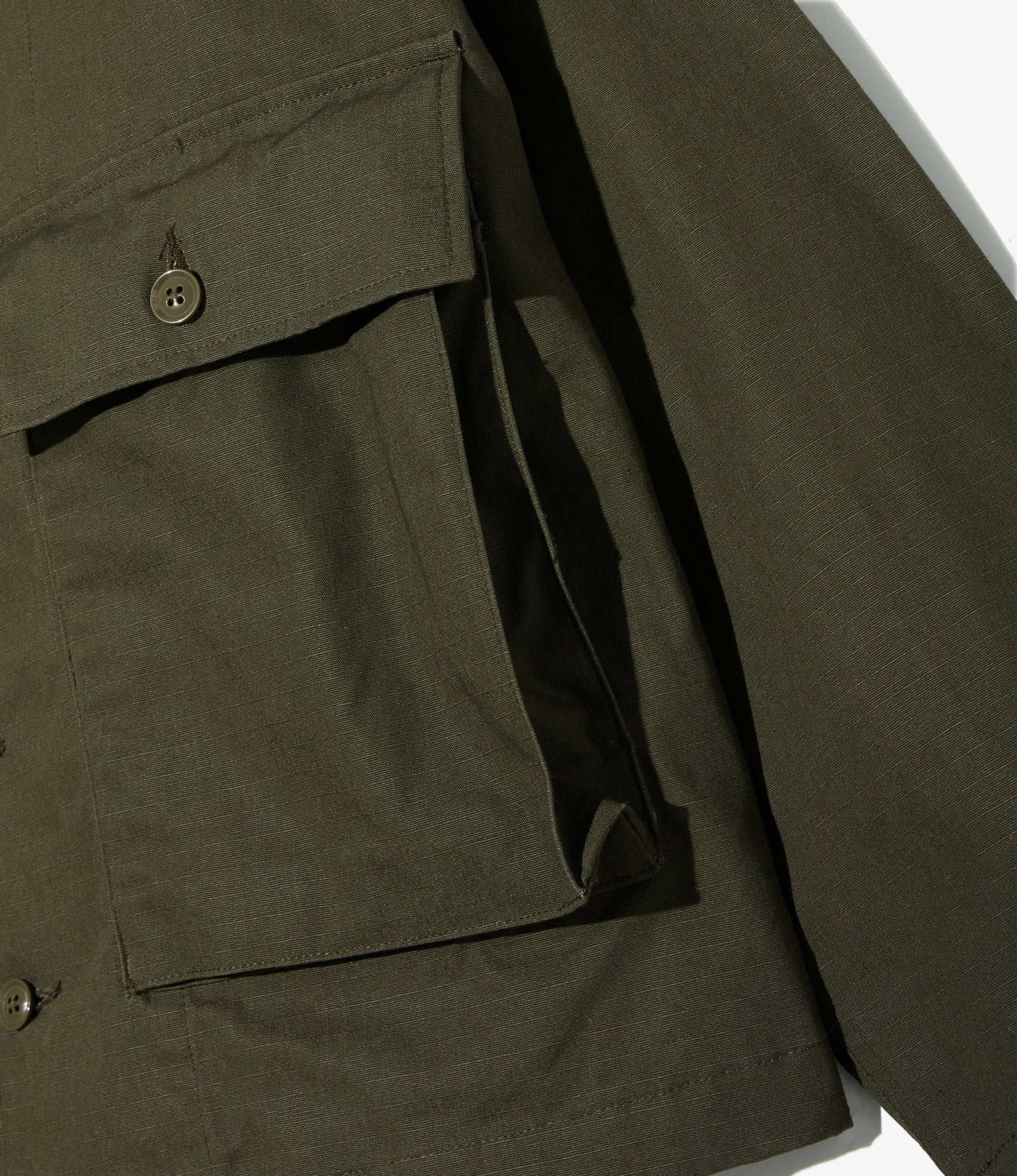 Sea Bees Jacket - Olive Heavyweight Cotton Ripstop - Image 3