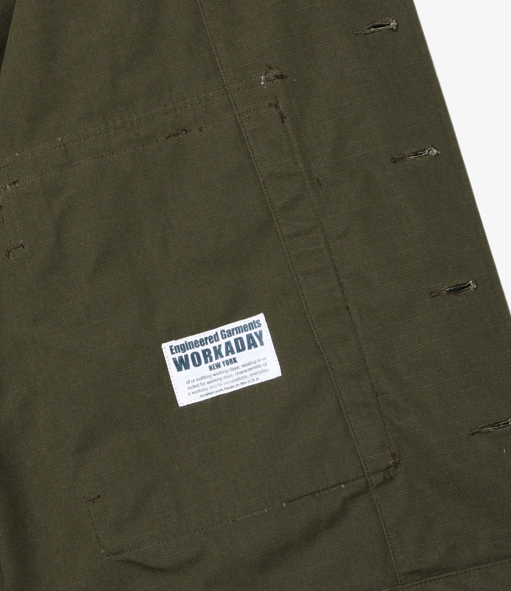Sea Bees Jacket - Olive Heavyweight Cotton Ripstop - Image 4