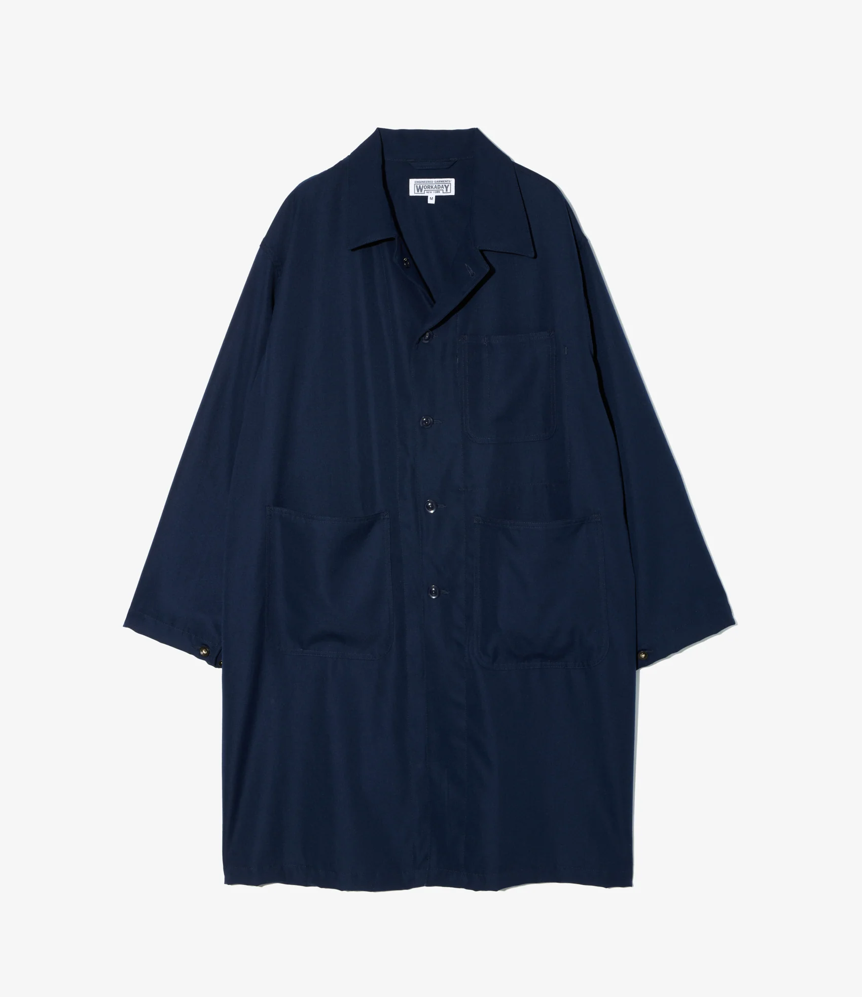 Shop Coat - Dk. Navy Poly Wool Twill Gabardine