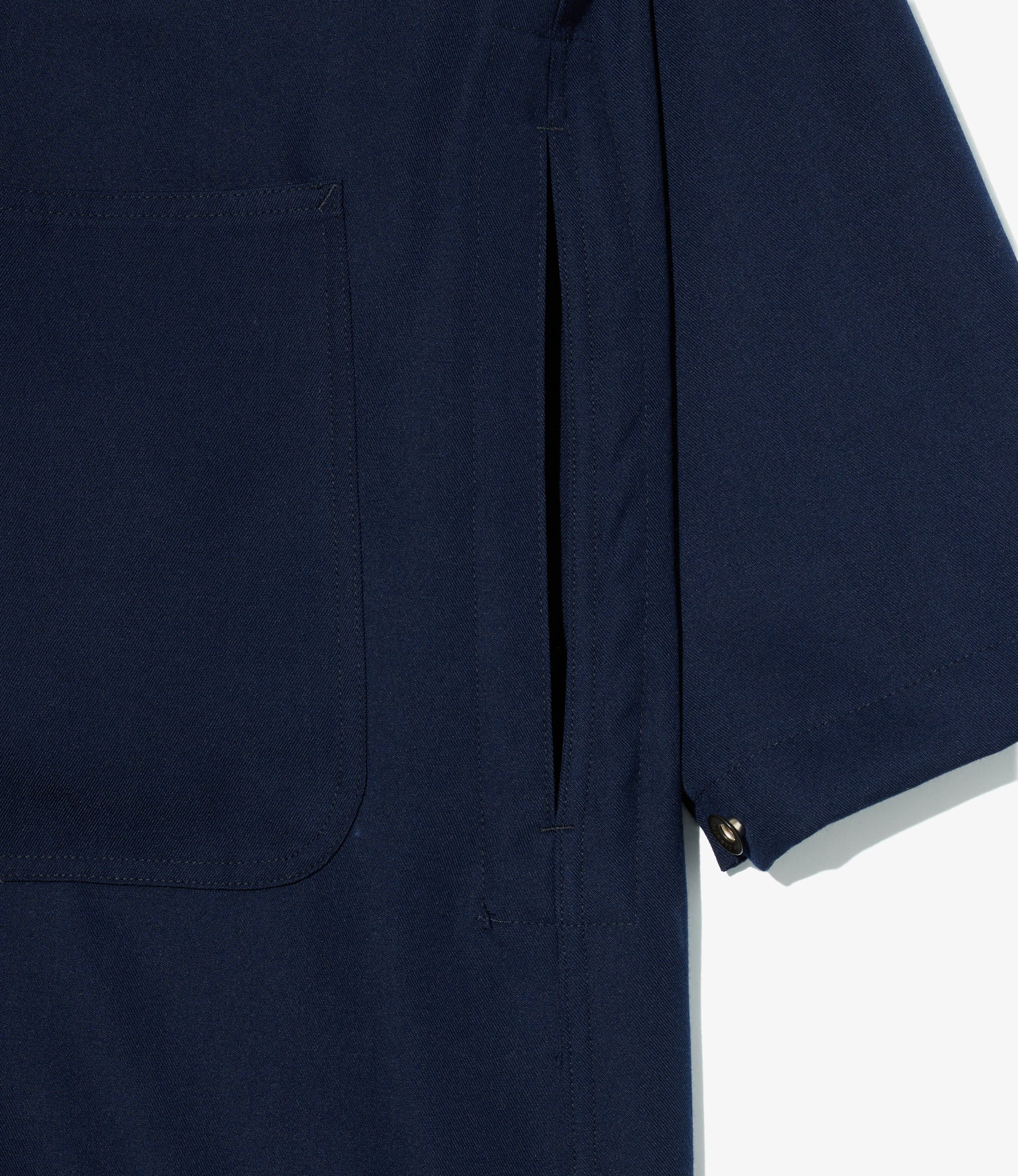 Shop Coat - Dk. Navy Poly Wool Twill Gabardine - Image 4