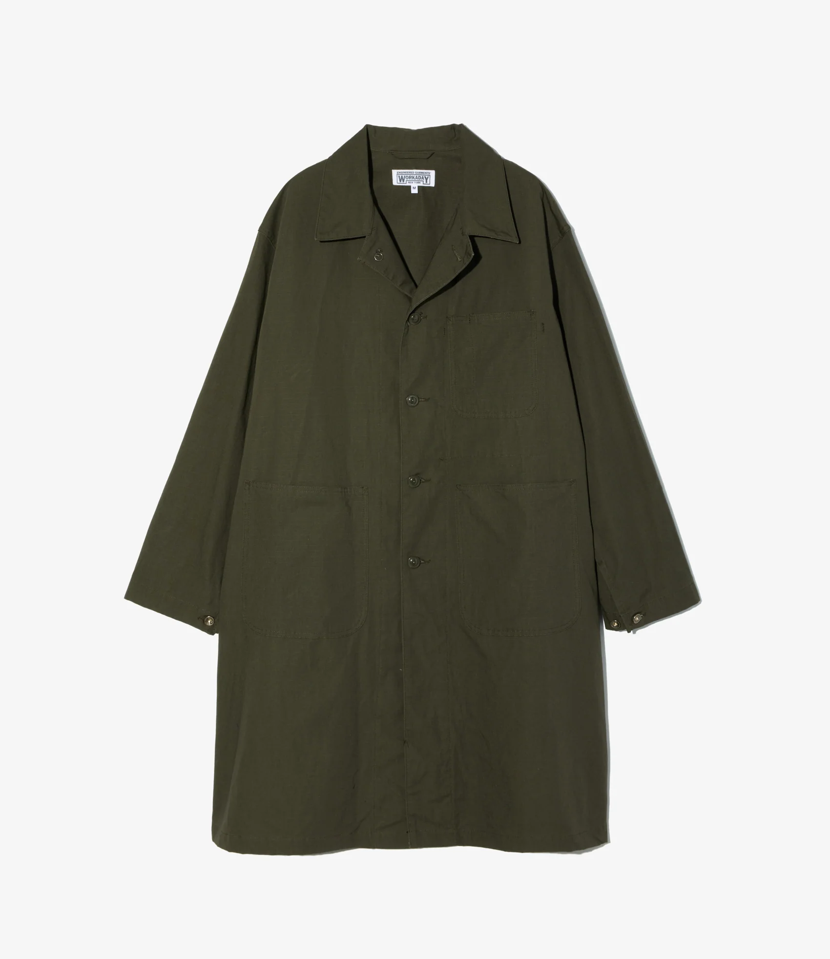 Shop Coat - Olive Heavyweight Cotton Ripstop