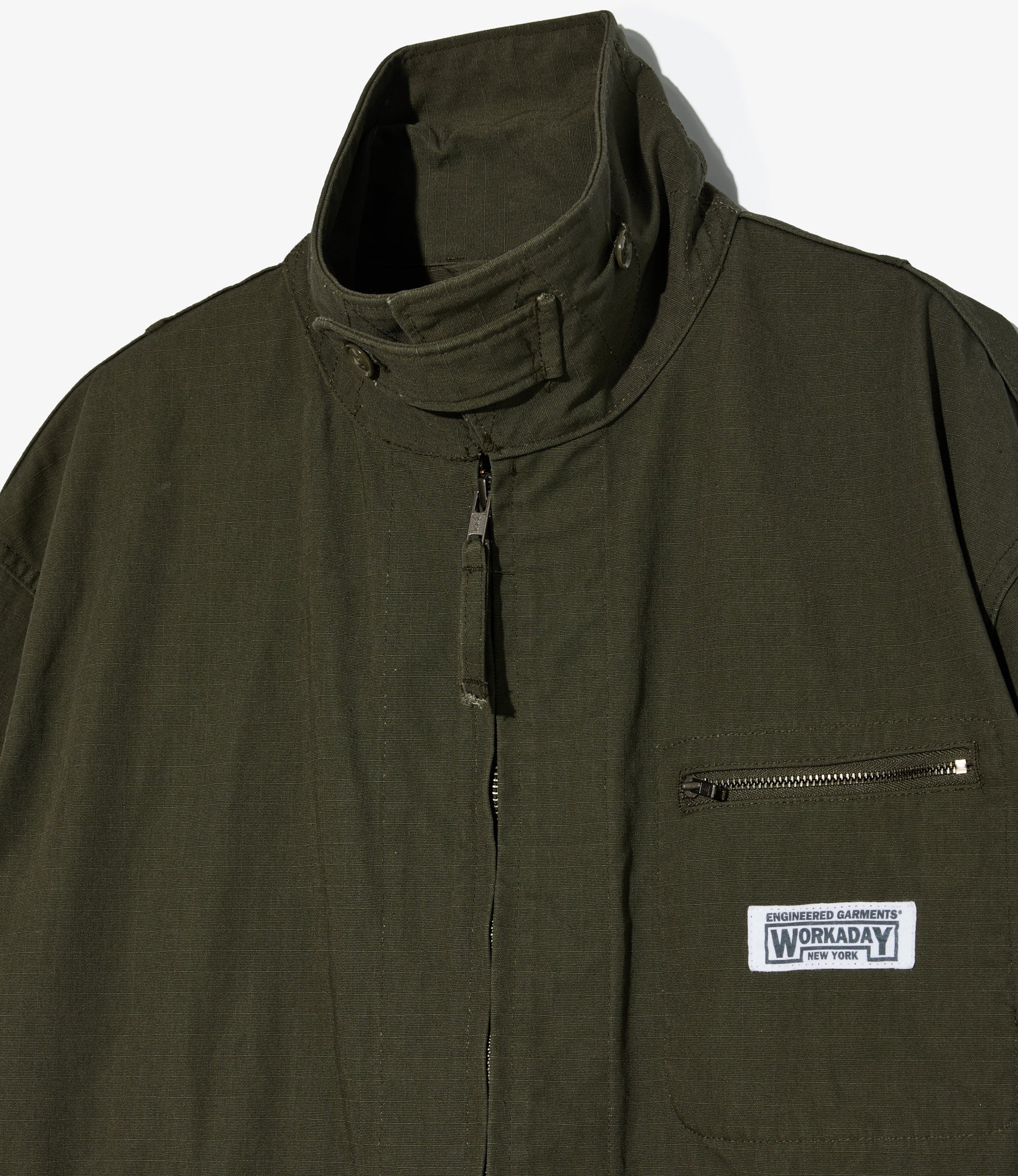 Short Jacket - Olive Heavyweight Cotton Ripstop - Image 3